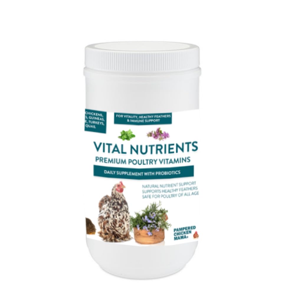 Vital Nutrients Premium Chicken Vitamins for Feed - Molting Supplement & Egg Booster for Poultry Health - Pampered Chicken Mama 1.5lb | Ideal for Backyard Chickens & Farm Flocks