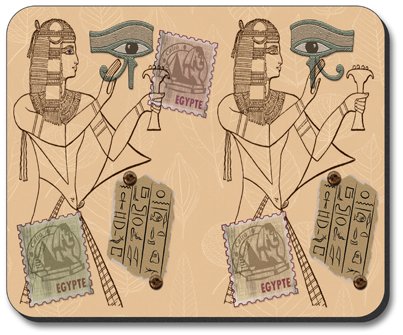 Egyptian Art Themed Mouse Pad - Non-Slip Gaming & Office Desk Mat with Ancient Design for Computers, Laptops - Perfect for Work, Gaming & Home Office Decor