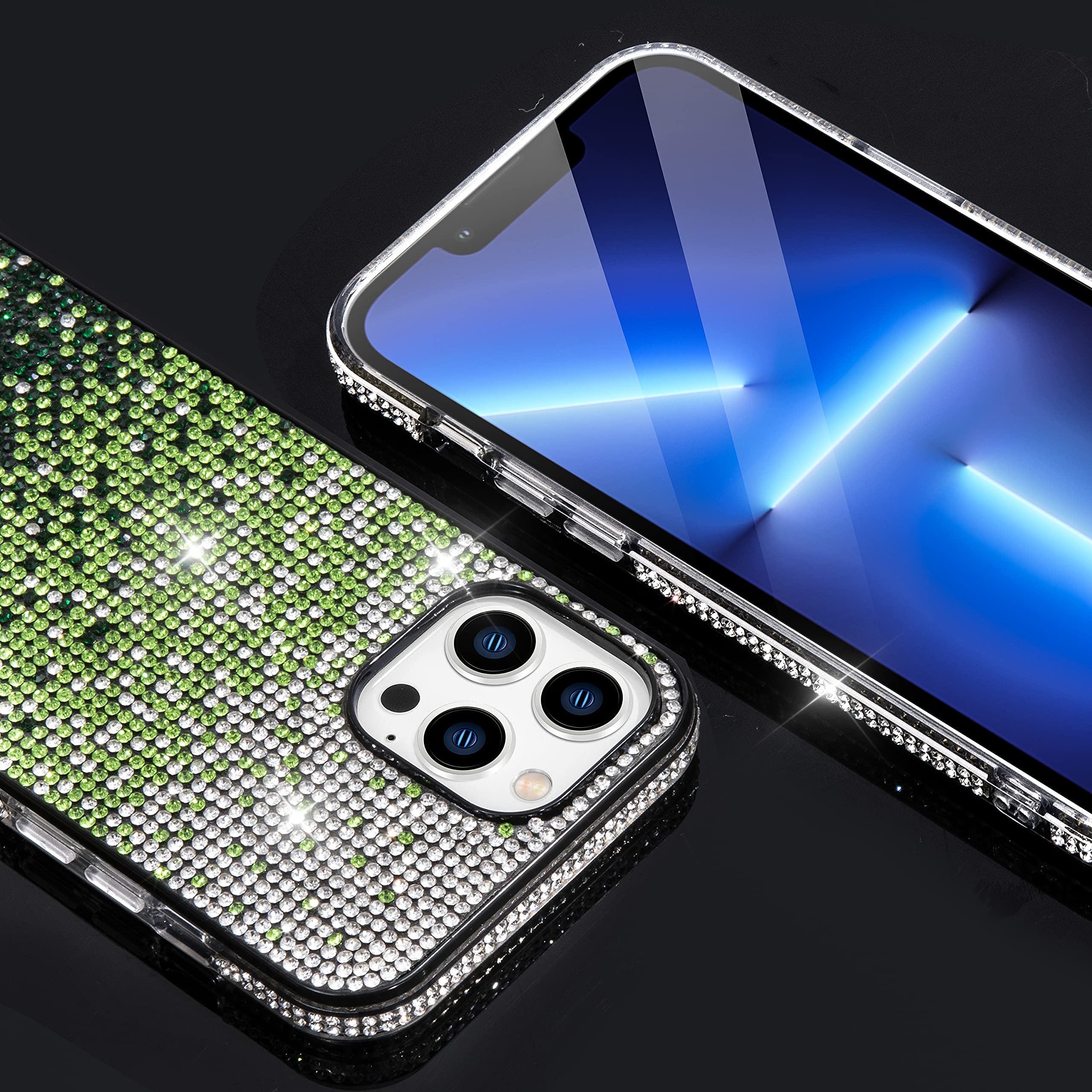 Premium Shockproof TPU Case for iPhone 12 Pro Max - Gradient Glitter Design for Daily Protection