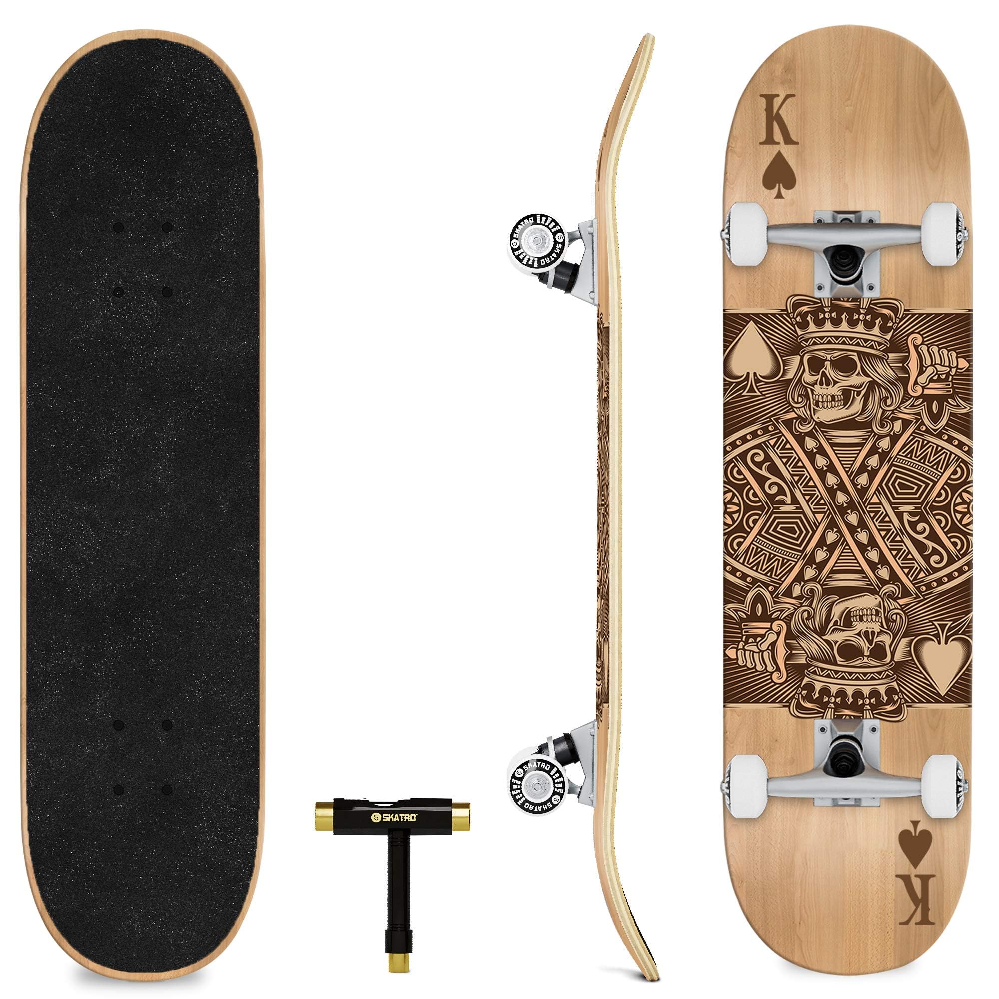 SKATRO Pro 31 Inch Complete Skateboard for Adults, Kids, Beginners - Perfect for Commuting, Tricks & Street Skating