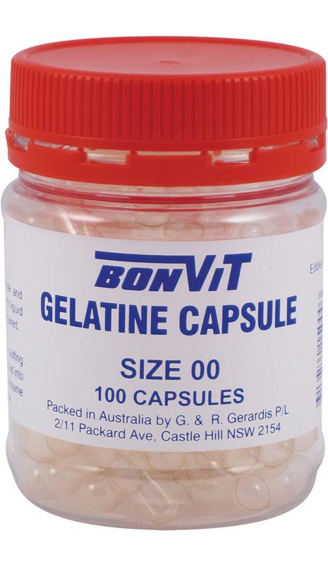 Bonvit Size 00 Empty Gelatin Capsules for DIY Supplements, Herbal Remedies & Vitamin Filling | 100% Pure & Easy to Use