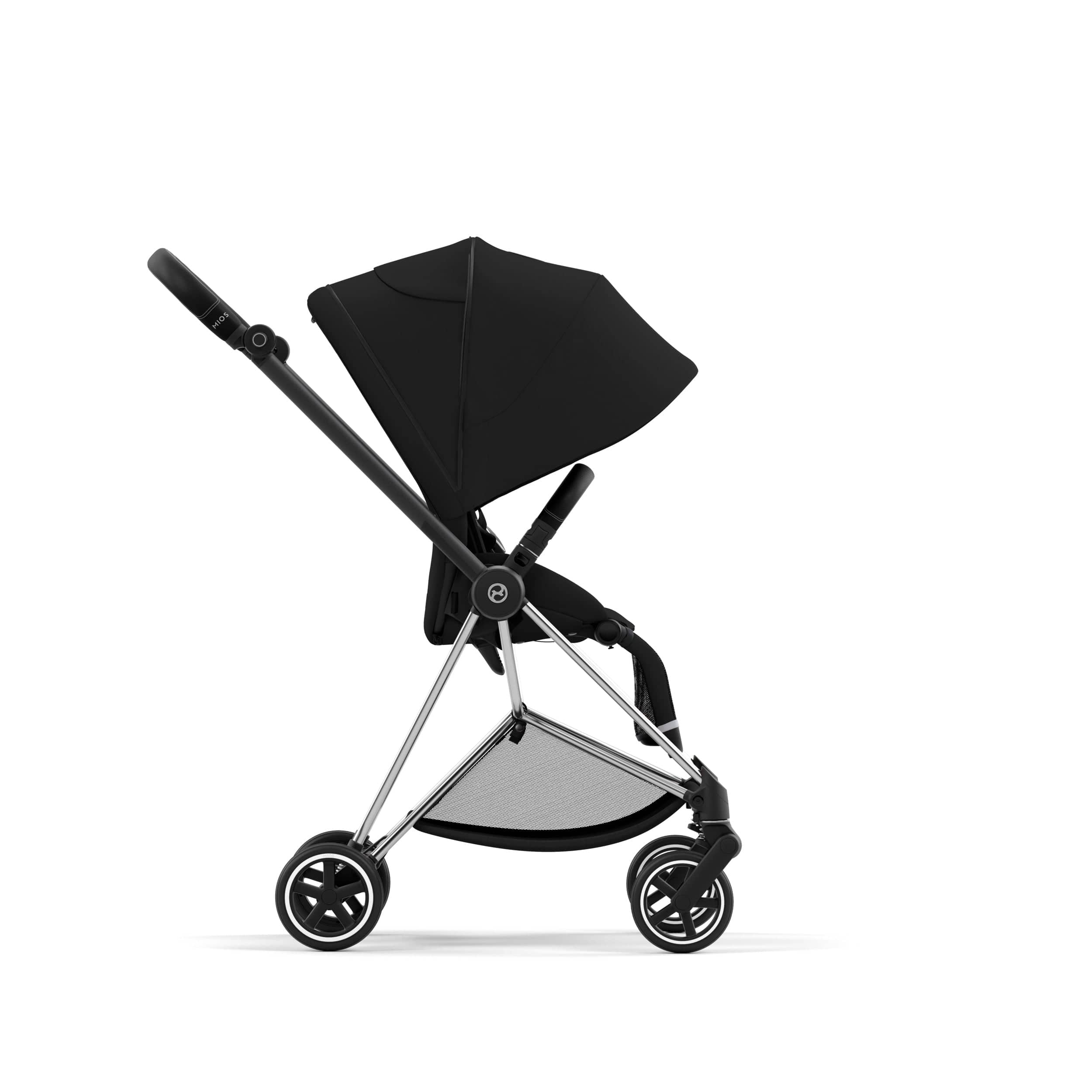 Cybex Mios 3 Complete Stroller - Lightweight Compact Baby Stroller with Reversible Seat, Chrome/Black | Perfect for City Travel & Everyday Use