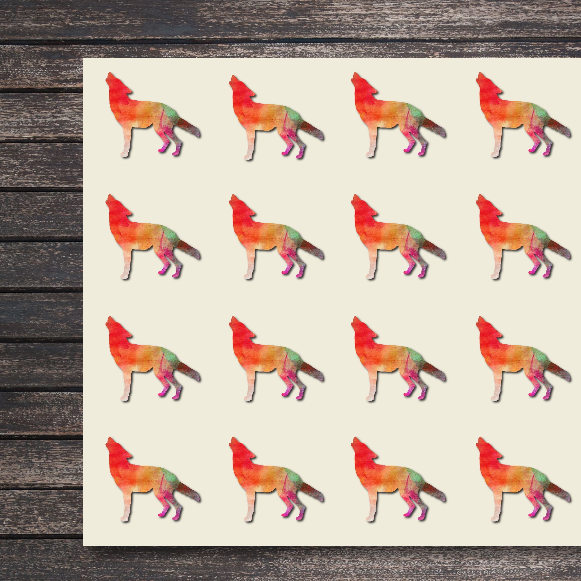 Wolf Craft Stickers - 30 Pack 1.5 Inch DIY Scrapbooking Decals for Journals, Party Favors, Seals & Craft Projects - Perfect for Scrapbooking, Card Making & Gift Wrapping
