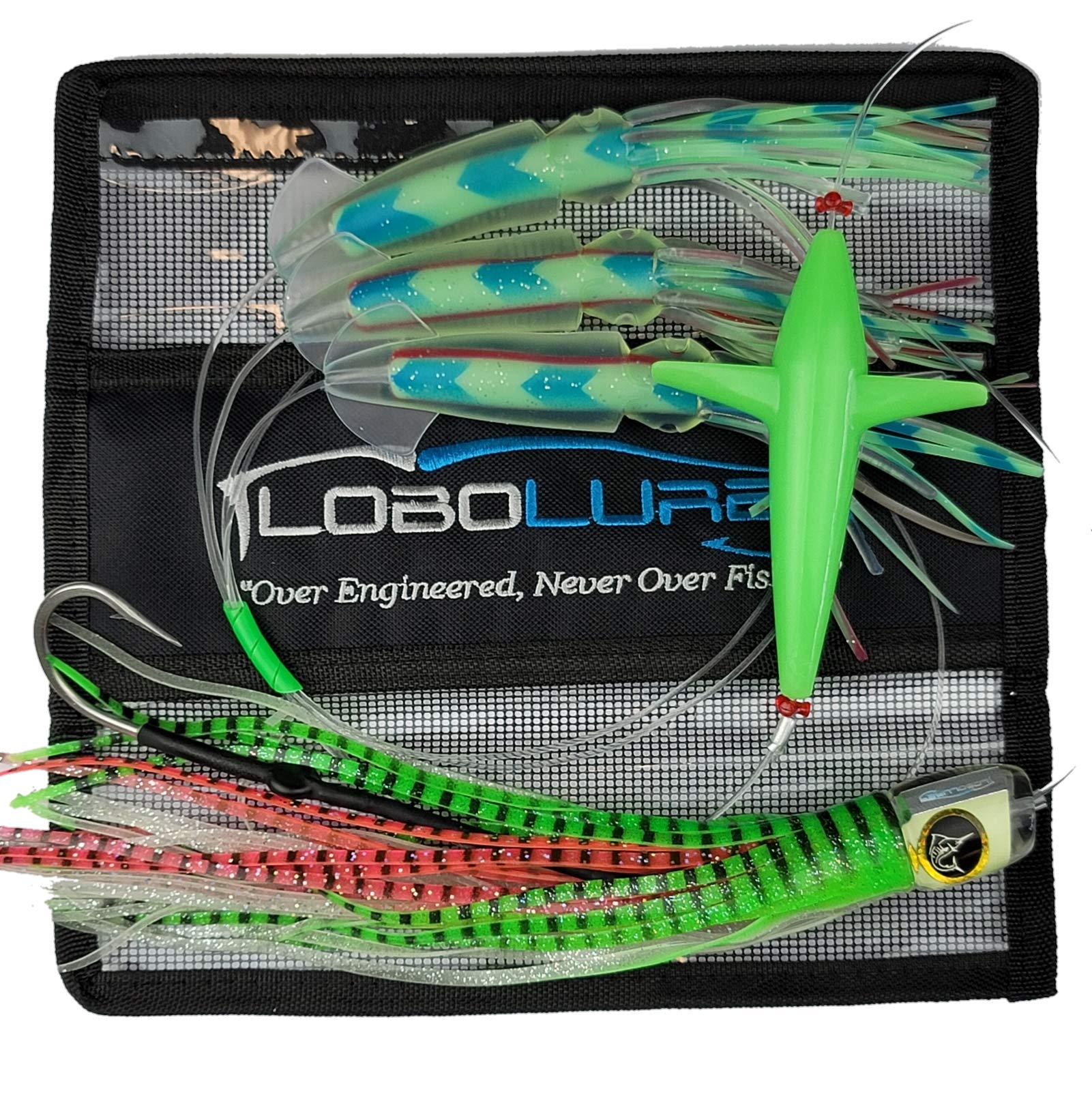 Premium Bigeye Tuna Fishing Lure - Super Glow Luminous Daisy Chain Trolling Lure for Marlin & Tuna | Durable Urethane Construction | Made in USA | Perfect for Offshore Deep Sea Fishing & Saltwater Trolling