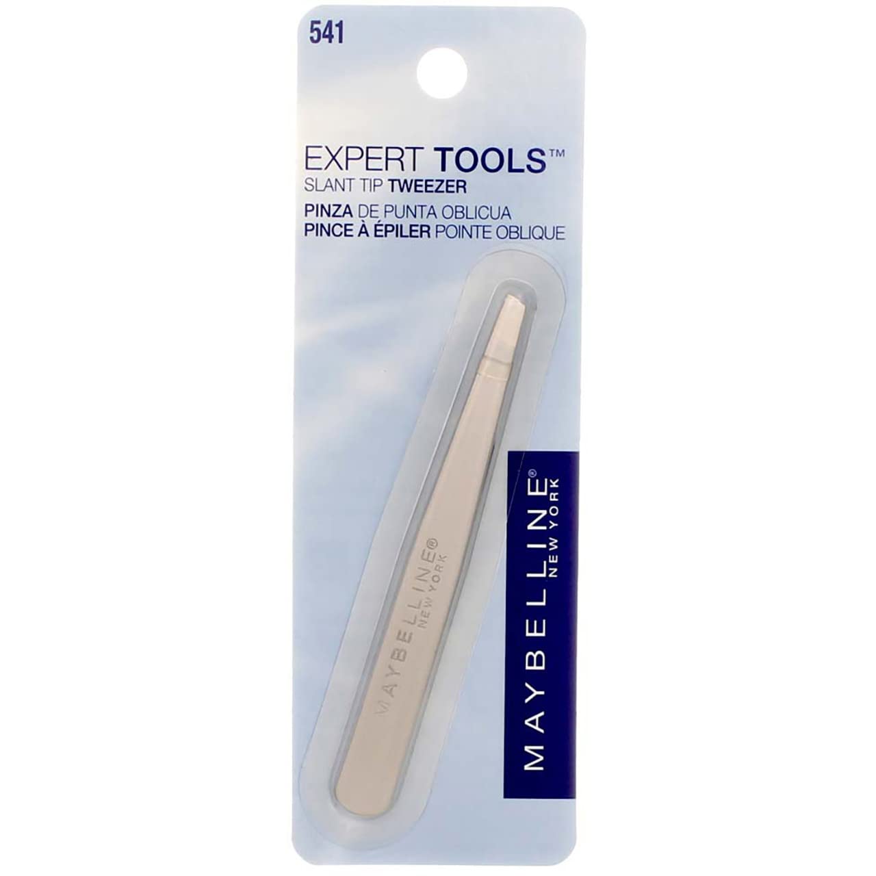 Maybelline Slant Tip Tweezers - 3 Pack for Precise Eyebrow Shaping & Hair Removal | Perfect for Grooming, Makeup, and Travel