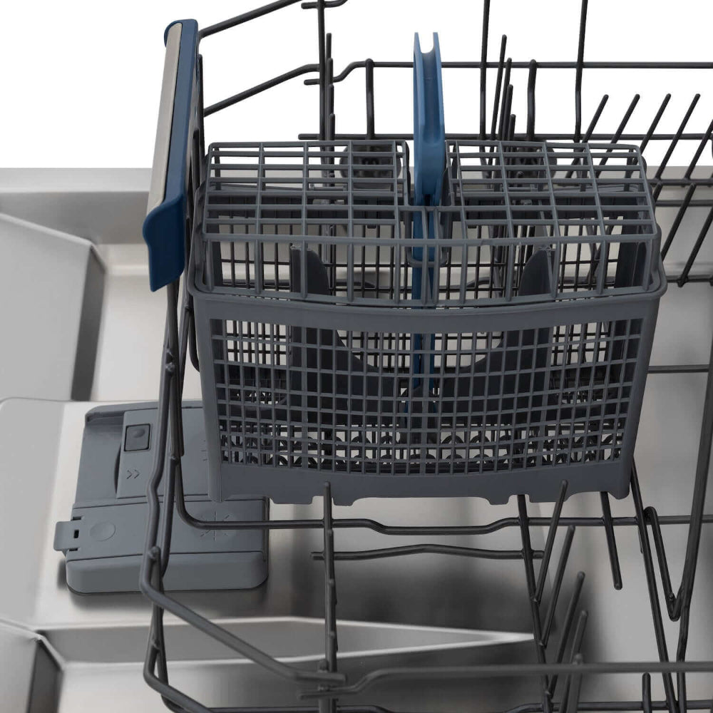 ZLINE Autograph Edition 24 Inch Built-In Dishwasher - Tallac Series with 3rd Rack, Top Control Panel, Satin Stainless Steel & Polished Gold Handle, Ultra Quiet 51dBa (DWVZ SN 24 G) - Perfect for Modern Kitchens, Luxury Homes & Open-Concept Living Spaces