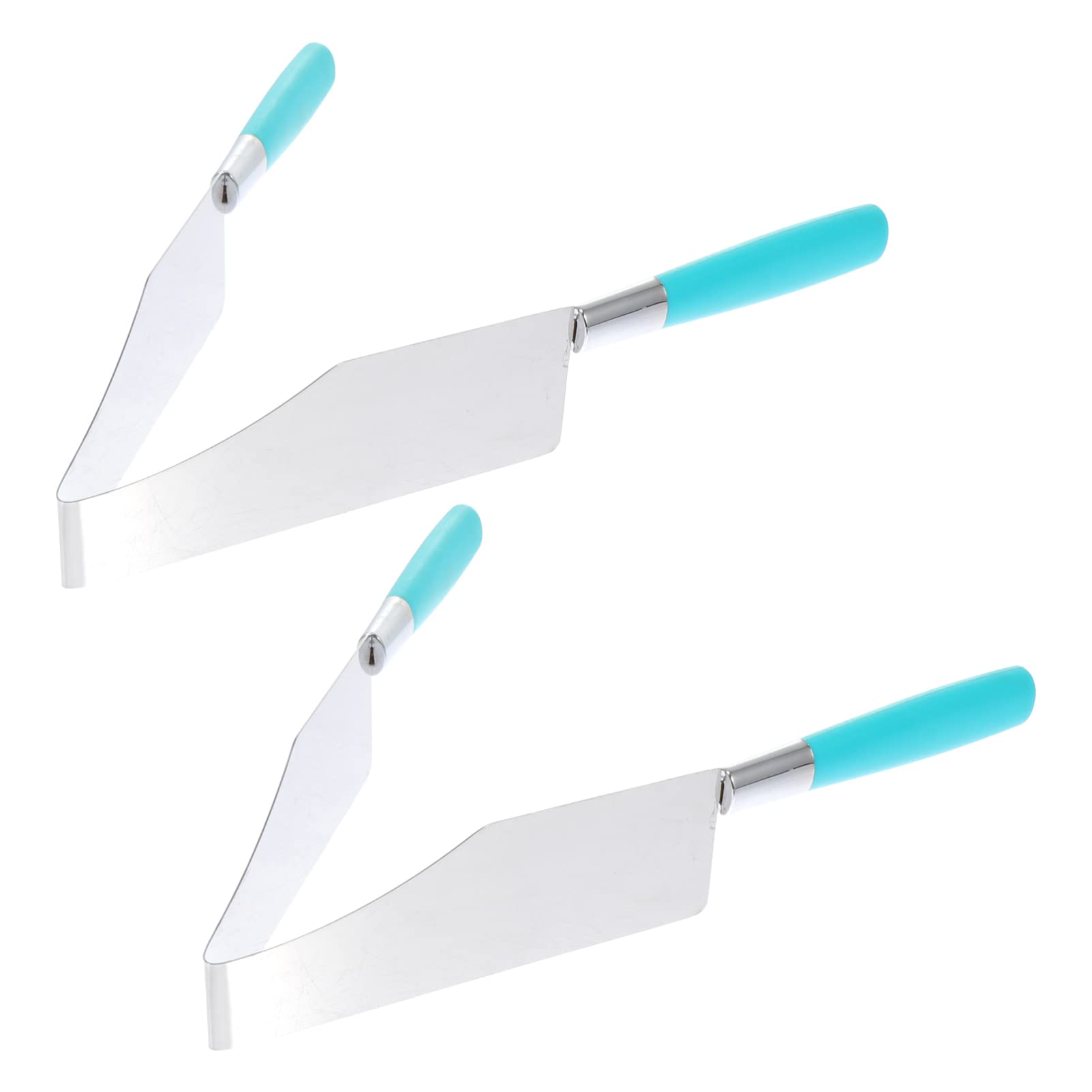 Angoily Stainless Steel Cake Server & Slicer Set - 2-Piece Cake Knife & Lifter Tools for Pastry, Bread, Pizza, Pies & Desserts | Perfect for Birthday Parties, Weddings, Bakeries & Home Baking (Random Color)