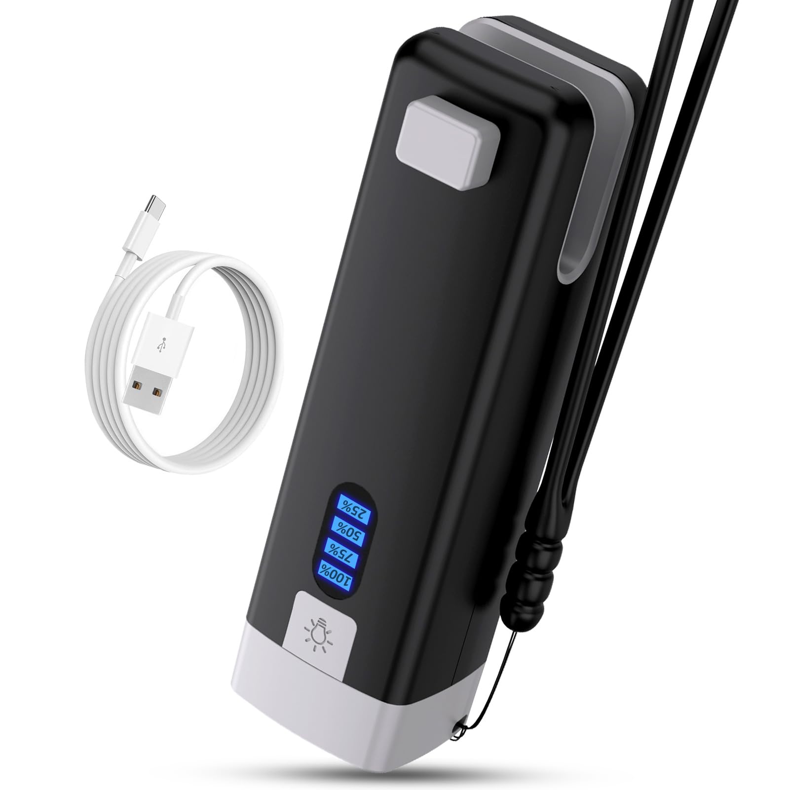 USB C Rechargeable Mini Bag Sealer with Cutter - Portable Heat Sealer for Plastic Bags, Snacks & Food Storage - Compact Chip Resealer for Kitchen, Travel & Camping (Black)