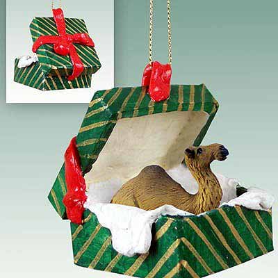 Conversation Concepts Camel Gift Box - Christmas Ornament & Dromedary Decor for Holiday Tree | Unique Festive Home Decoration for Christmas Party & Winter Celebrations