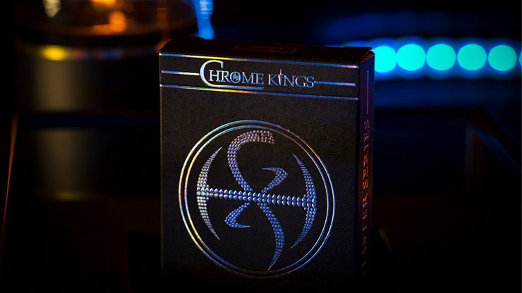 Premium Chrome Kings Carbon Playing Cards (Foiled Edition) - Luxury Poker Deck for Magic Tricks, Cardistry & Casino Night Entertainment