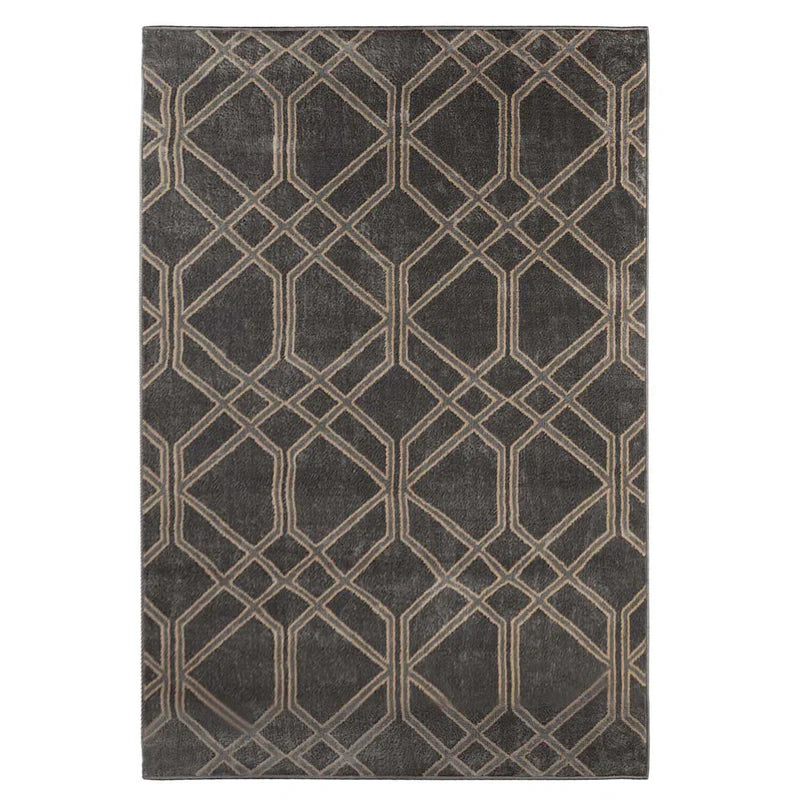 Abner Modern Medallion Indoor Area Rug - Non-Slip Living Room Carpet, Bedroom Runner Rug for Home Decor, Soft & Durable Floor Mat (5'x8', Grey) - Perfect for Living Spaces, Hallways & Entryways