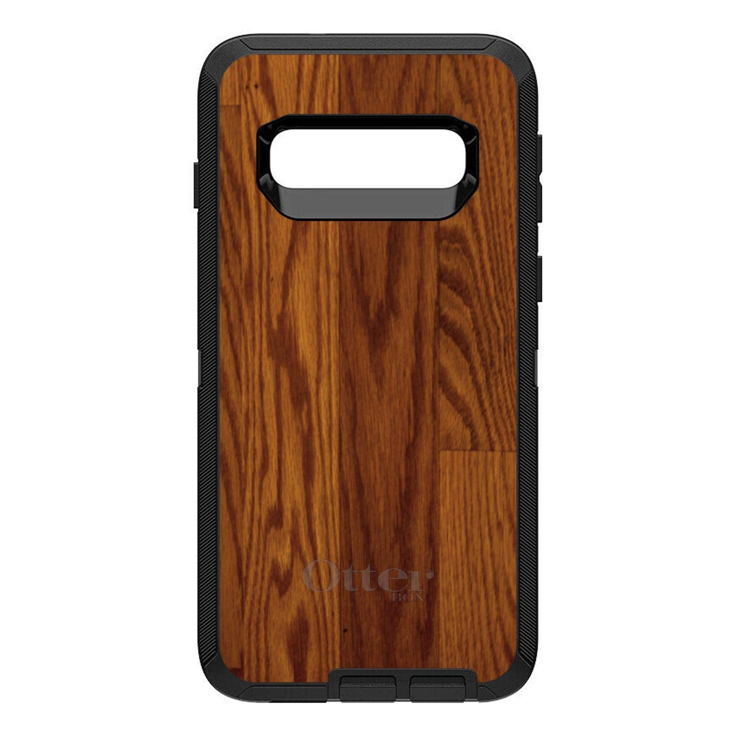 DistinctInk Samsung Galaxy S10 & S10 5G Case (6.1 Inch) - Wood Grain Design Protective Phone Cover - Durable Shockproof Replacement for OtterBox Defender - Perfect for Work, Travel & Outdoor Activities
