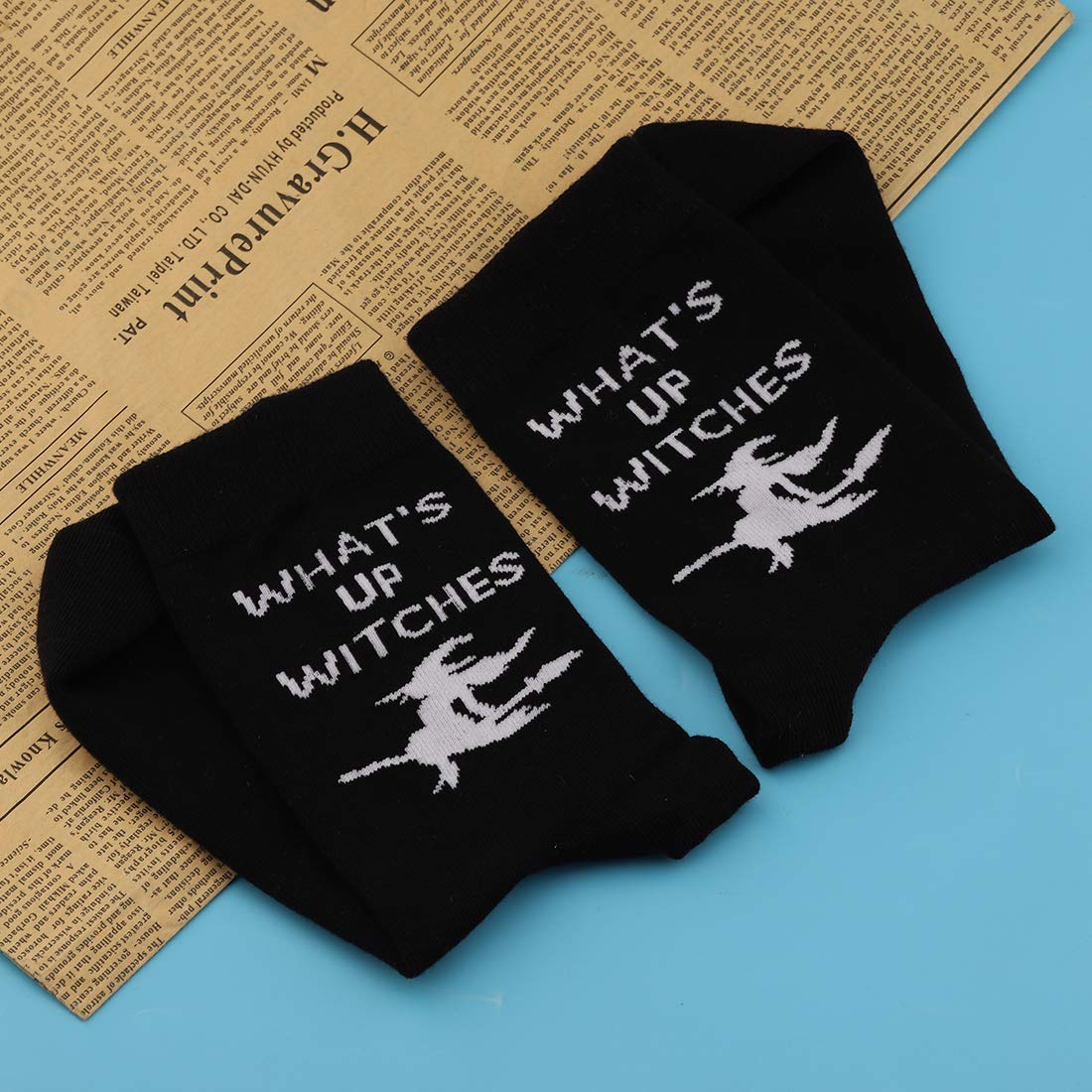 JXGZSO Funny Witches Socks - Sarcastic BFF Halloween Gift - Perfect for Costume Parties, Witch Lovers & Spooky Celebrations