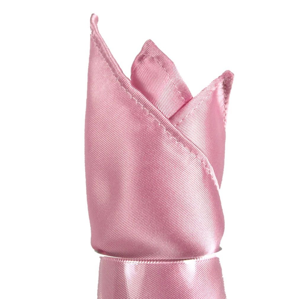 Elegant Pink Solid Pocket Square for Men - Perfect for Weddings, Business & Formal Events | BUYYOURTIES