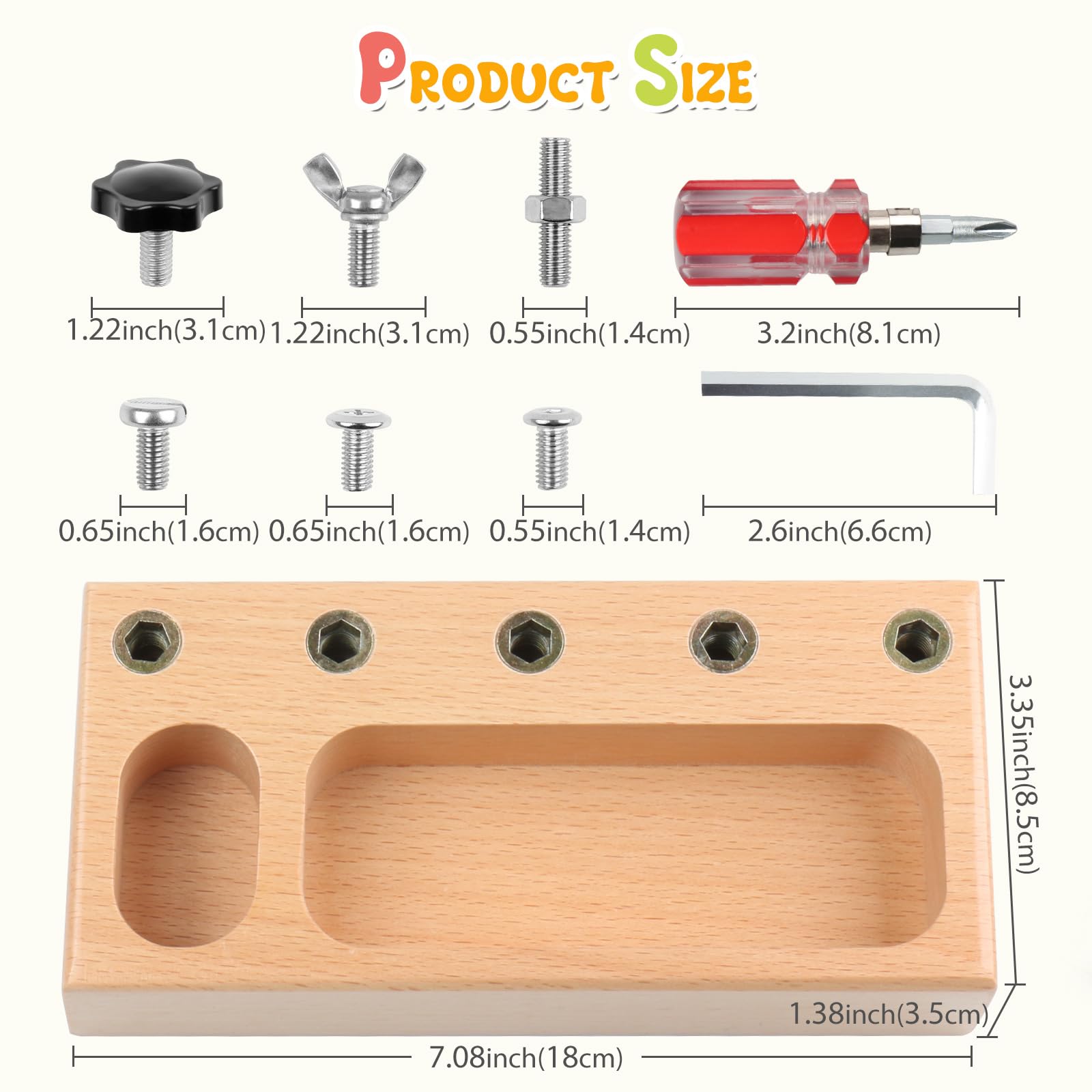 **MEROCO Montessori Screwdriver Toy Set for Kids Ages 3+ – Realistic Wooden Tools for Fine Motor Skills, Emotional Regulation & STEM Learning – Perfect for Pretend Play, DIY Projects & Early Childhood Development**
