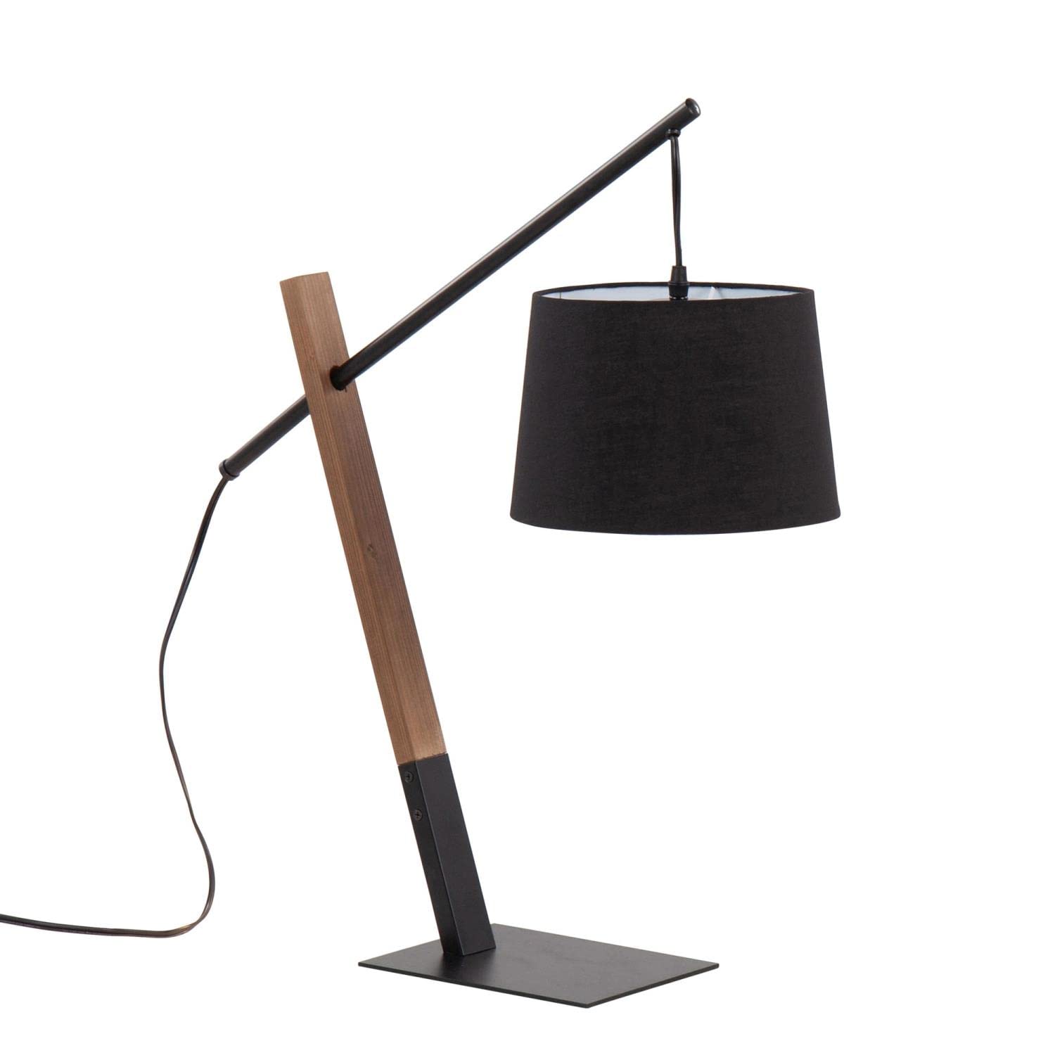 Modern Archer Table Lamp - Adjustable Desk Lamp & Bedside Nightstand Lamp, Small Black Table Lamp for Living Room, Bedroom, Office - Perfect for Reading, Working & Decor