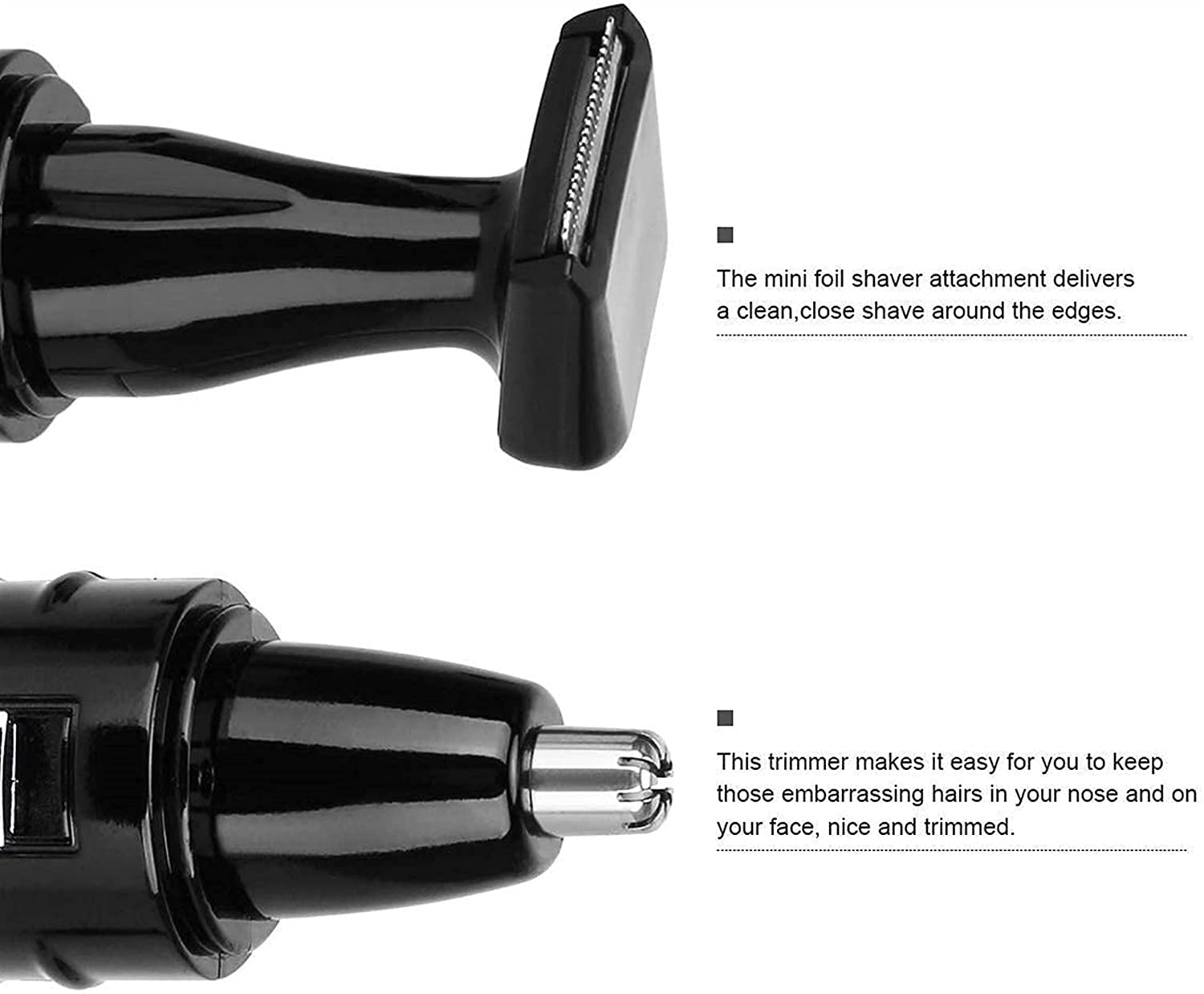 Waterproof Stainless Steel Nose & Ear Hair Trimmer for Men - Painless Grooming Kit for Travel, Gym & Home Use