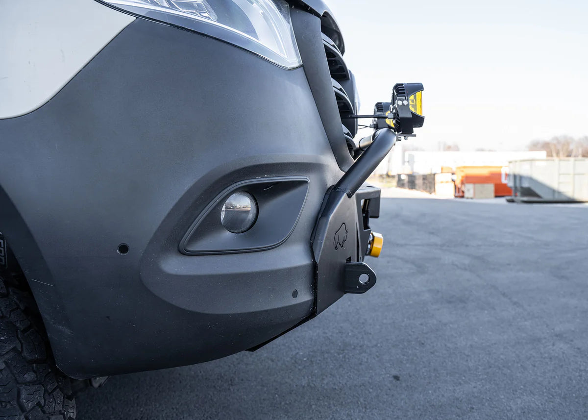 ROAMBUILT Low Profile Front Bumper for 2019-2024 Mercedes Sprinter Van | Heavy Duty Protection & Off-Road Style | Perfect for Van Conversions & Adventure Vehicles