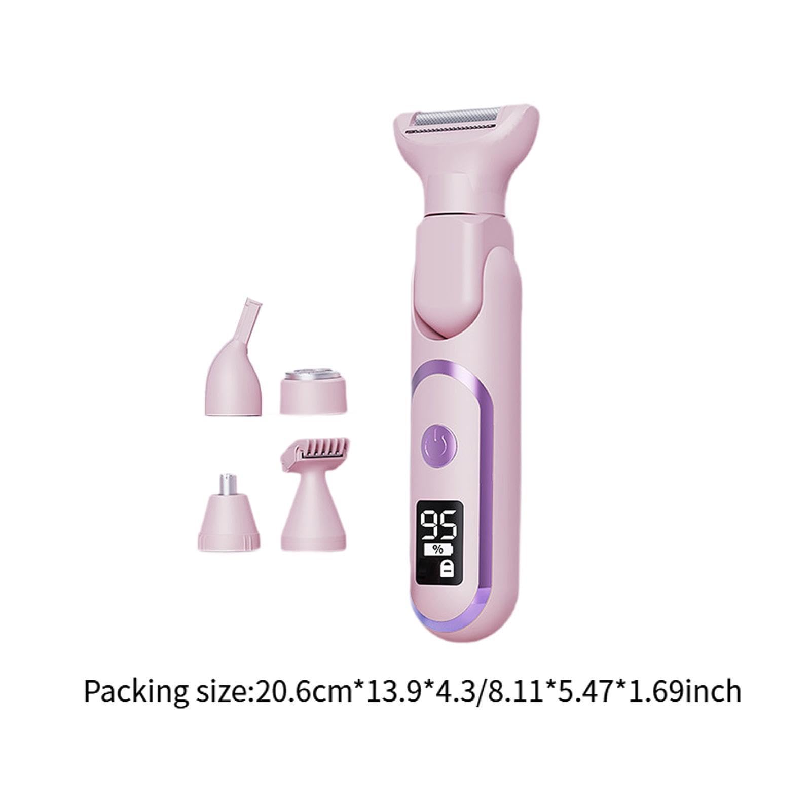 Best Women's Electric Shaver & Bikini Trimmer - Cordless USB Rechargeable Body Hair Groomer for Legs, Arms & Bikini Area - Smooth Skin Beauty Tool (Pink) | Perfect for Travel, Gym & Home Use