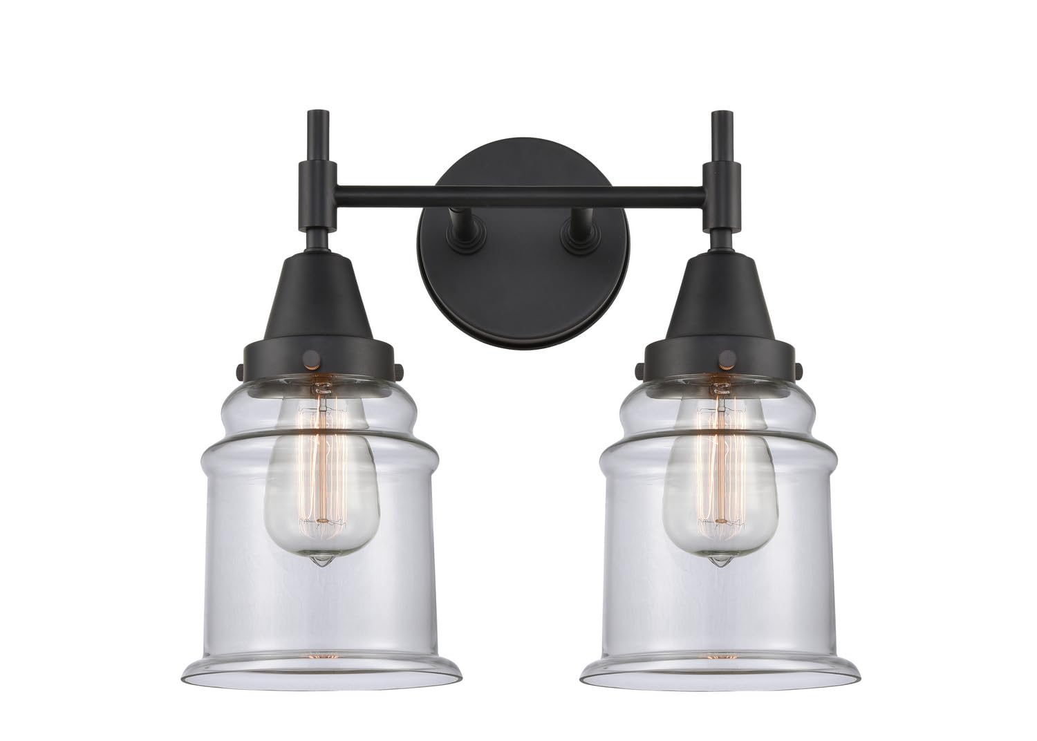 Innovative 447-2W-BK-G182-LED Transitional LED Bathroom Vanity in Black Finish - Modern Lighting for Bathrooms, Powder Rooms & Home Décor