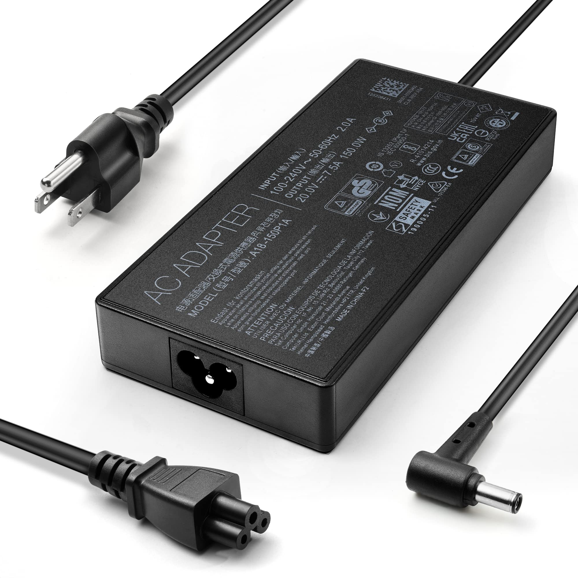 Original ASUS 150W AC Adapter ADP-150CH B - Replacement Laptop Charger for ASUS TUF Gaming Series - 150W Power Cord - Perfect for Gaming, Work & Travel