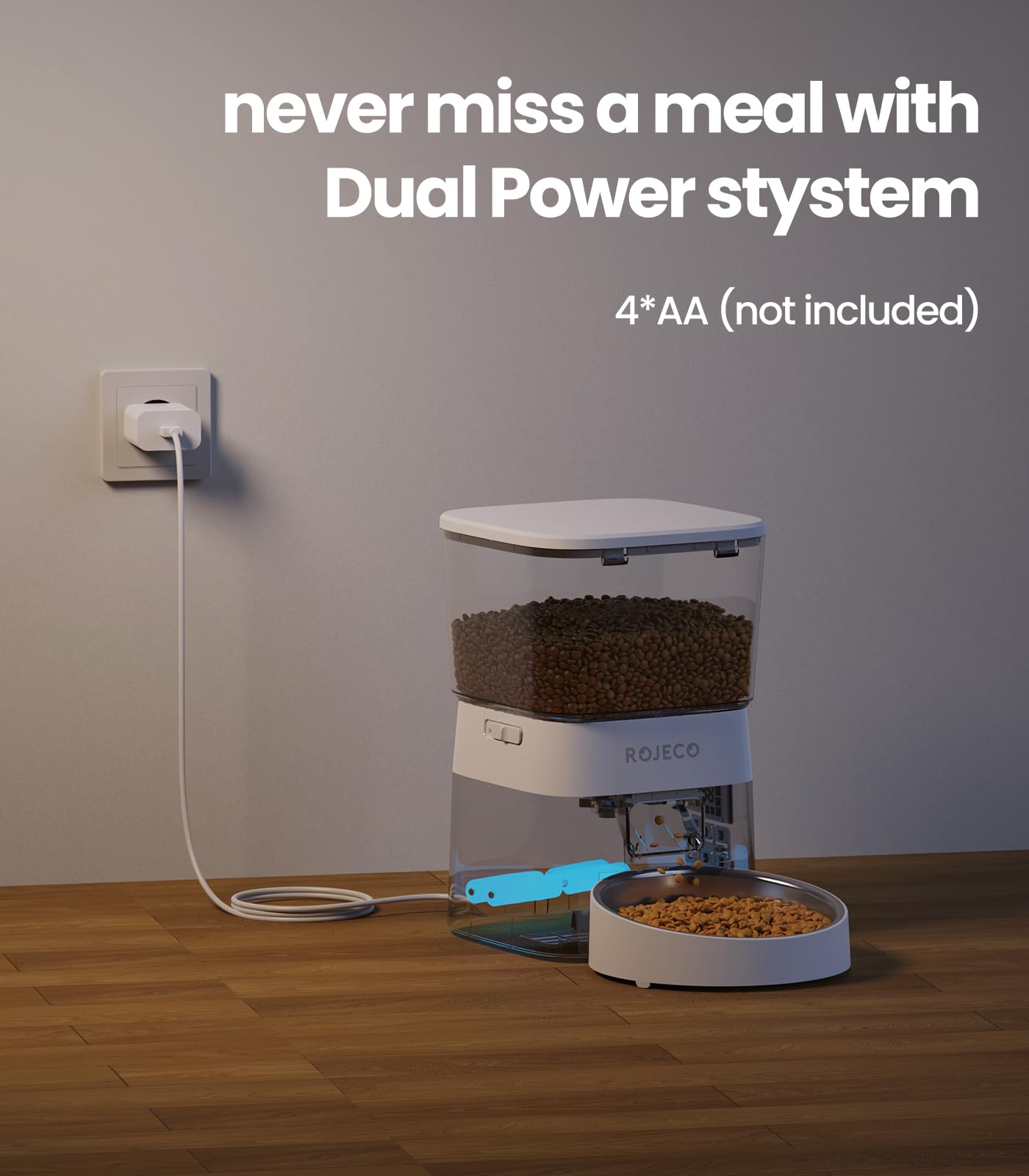 Automatic Cat Feeder with Timer - 8 Cup Capacity Smart Pet Food Dispenser for Portion Control | Easy Setup Indoor Cat Feeder with Stainless Steel Bowl | Perfect for Busy Pet Owners & Multi-Cat Households