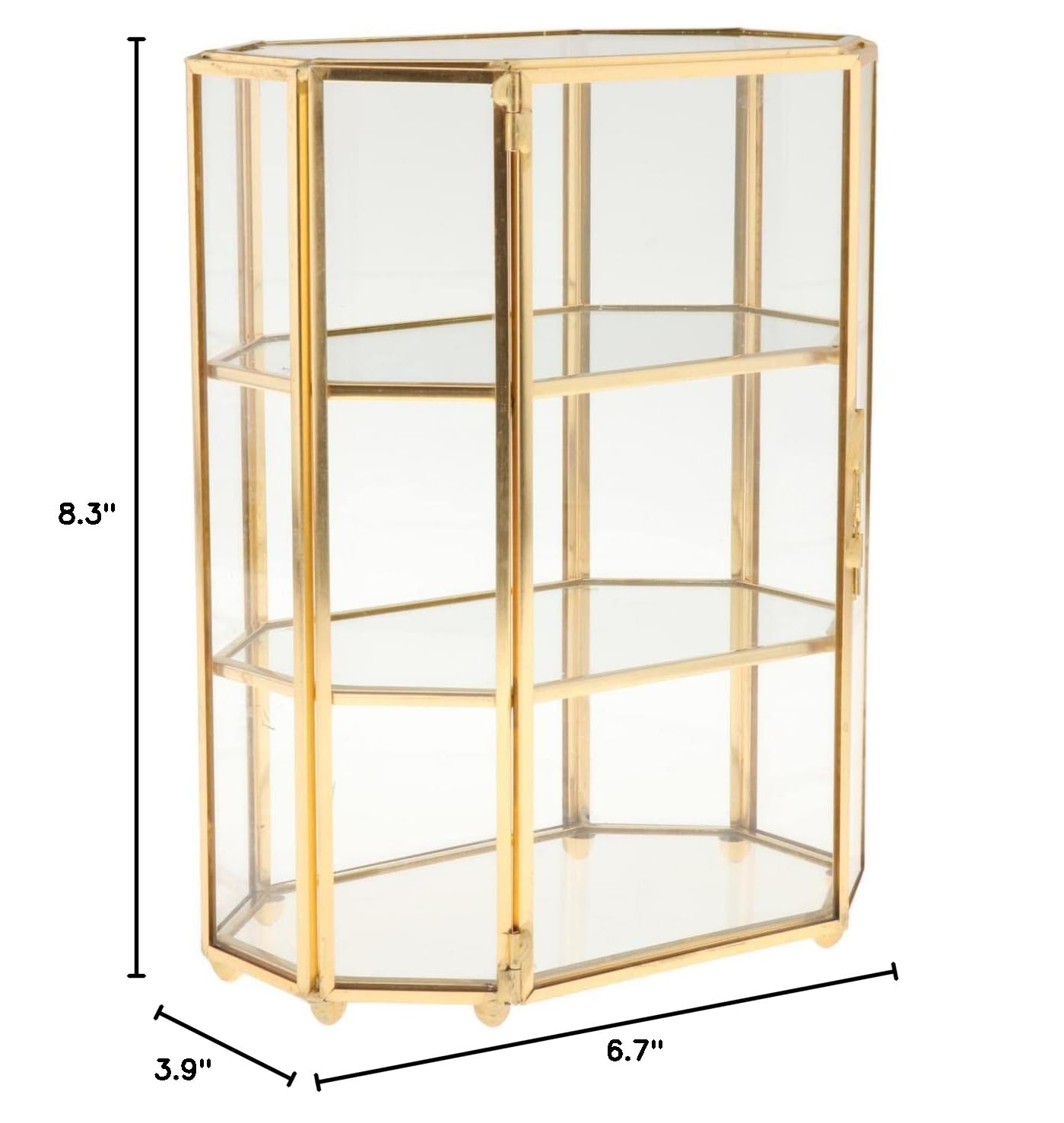 Elegant Glass Geometric Jewelry Box - Keepsake Trinket Case for Rings, Earrings & Necklaces - Perfect for Wedding Gifts, Home Decor & Jewelry Display