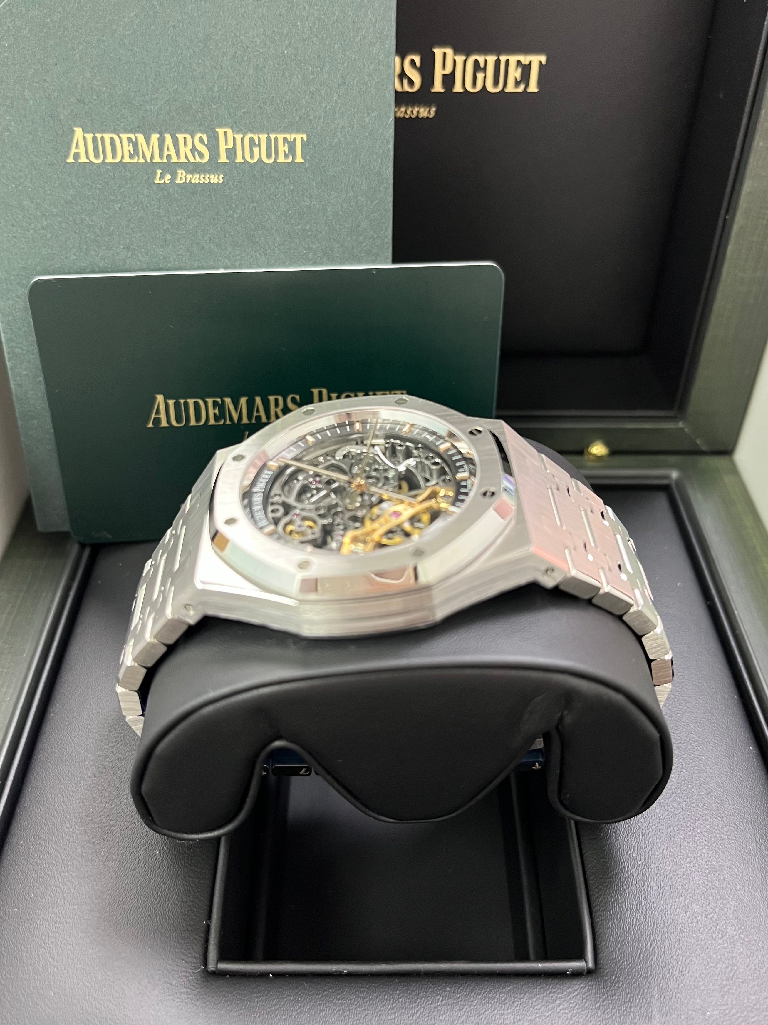 Audemars Piguet Royal Oak 15407ST.OO.1220ST.01 - Stainless Steel Skeleton Watch with Double Balance Wheel & Openwork Dial - Luxury Men's Timepiece for Business, Gala & Special Occasions