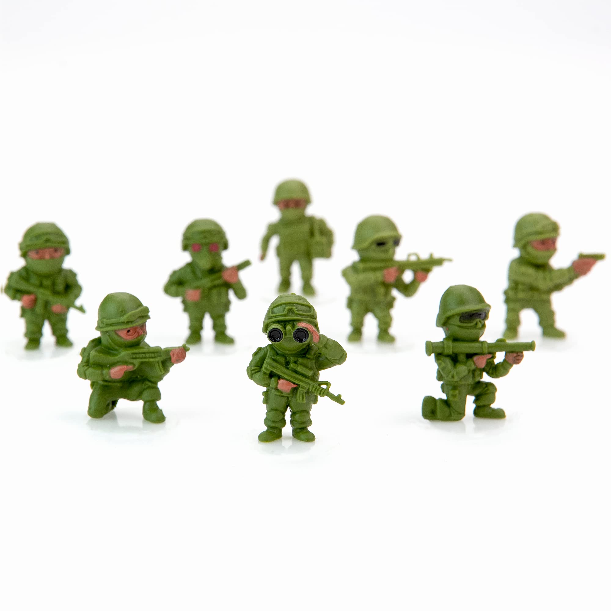 Entervending Army Men Action Figures - 100 Pcs Small Soldiers Toy Playset for Kids | Military Toy Soldiers for War Games, Army Party Decorations & Bulk Collectibles | Perfect for Birthday Gifts, Classroom Rewards & Battle Scenes