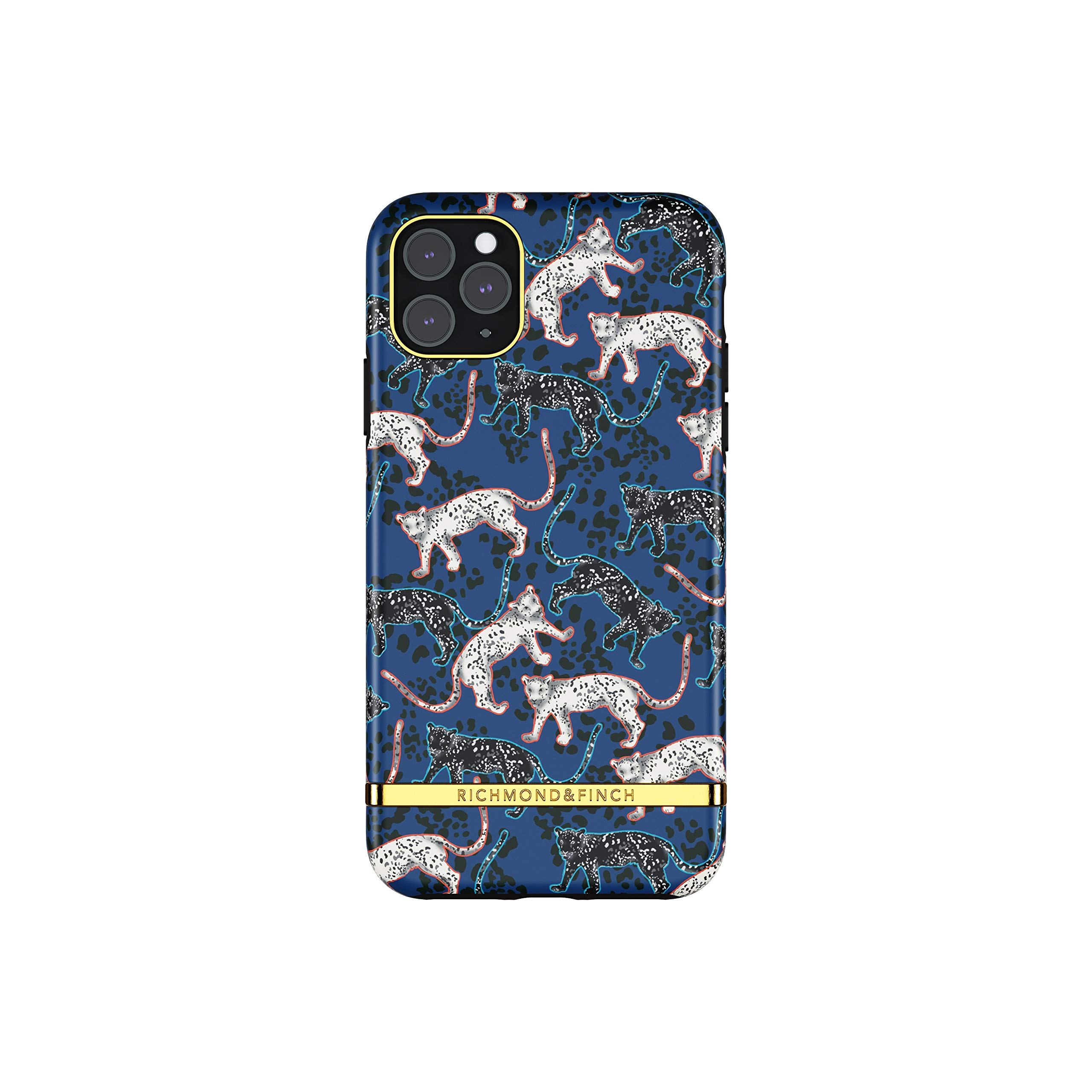 Richmond & Finch Shockproof Phone Case for iPhone 11 Pro Max - Blue Leopard Design Protective Cover | Durable Protection for Everyday Use, Travel & Outdoor Activities