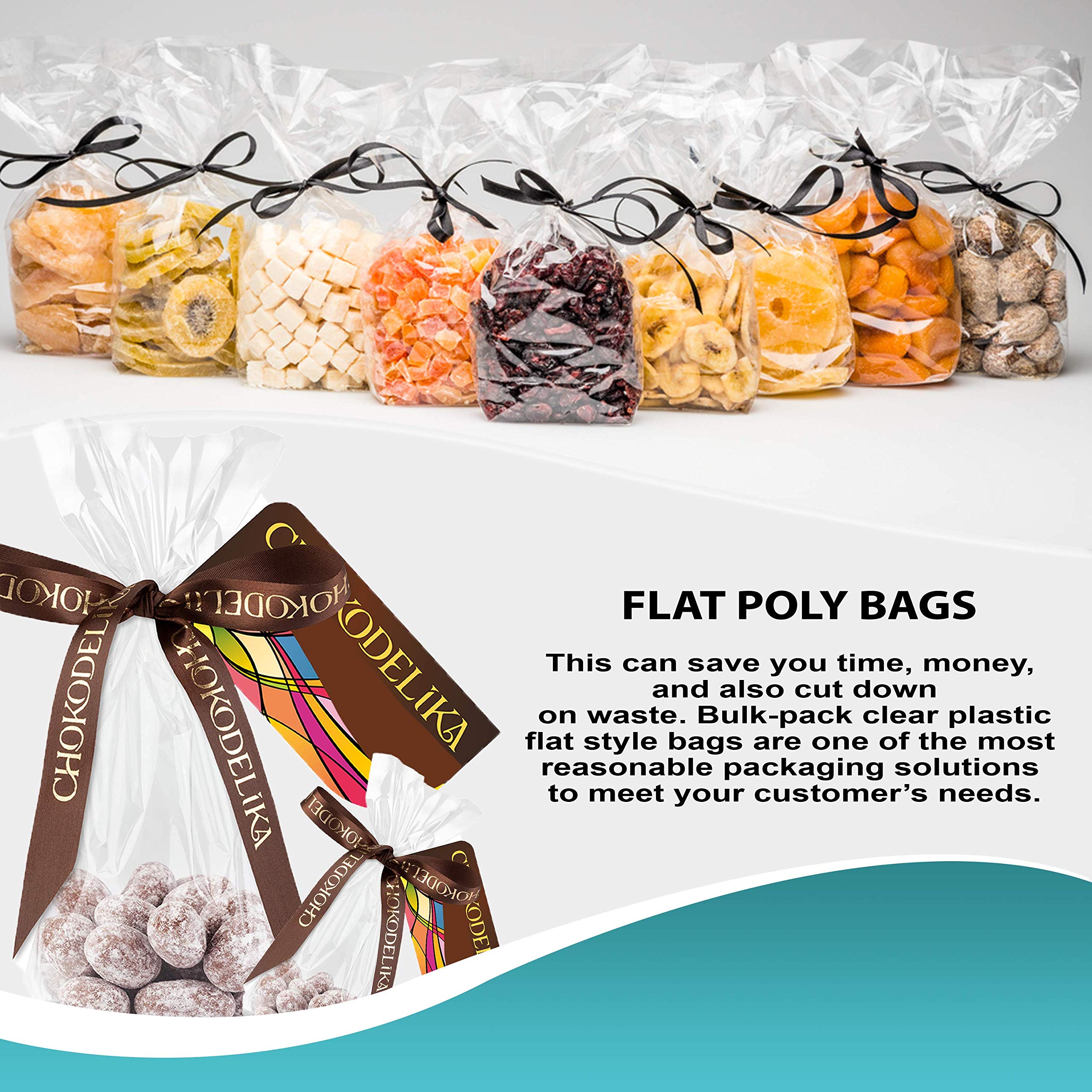 1000 Pack 9x12 Inches Clear Plastic Bags for Packaging - 4 Mil Durable Polyethylene Bakery Bags with Open Top | Perfect for Popcorn, Homemade Bread, Cookies, Candy & Retail Display | Food Safe & Tear Resistant Storage Solution for Bakeries, Cafes & Home Use
