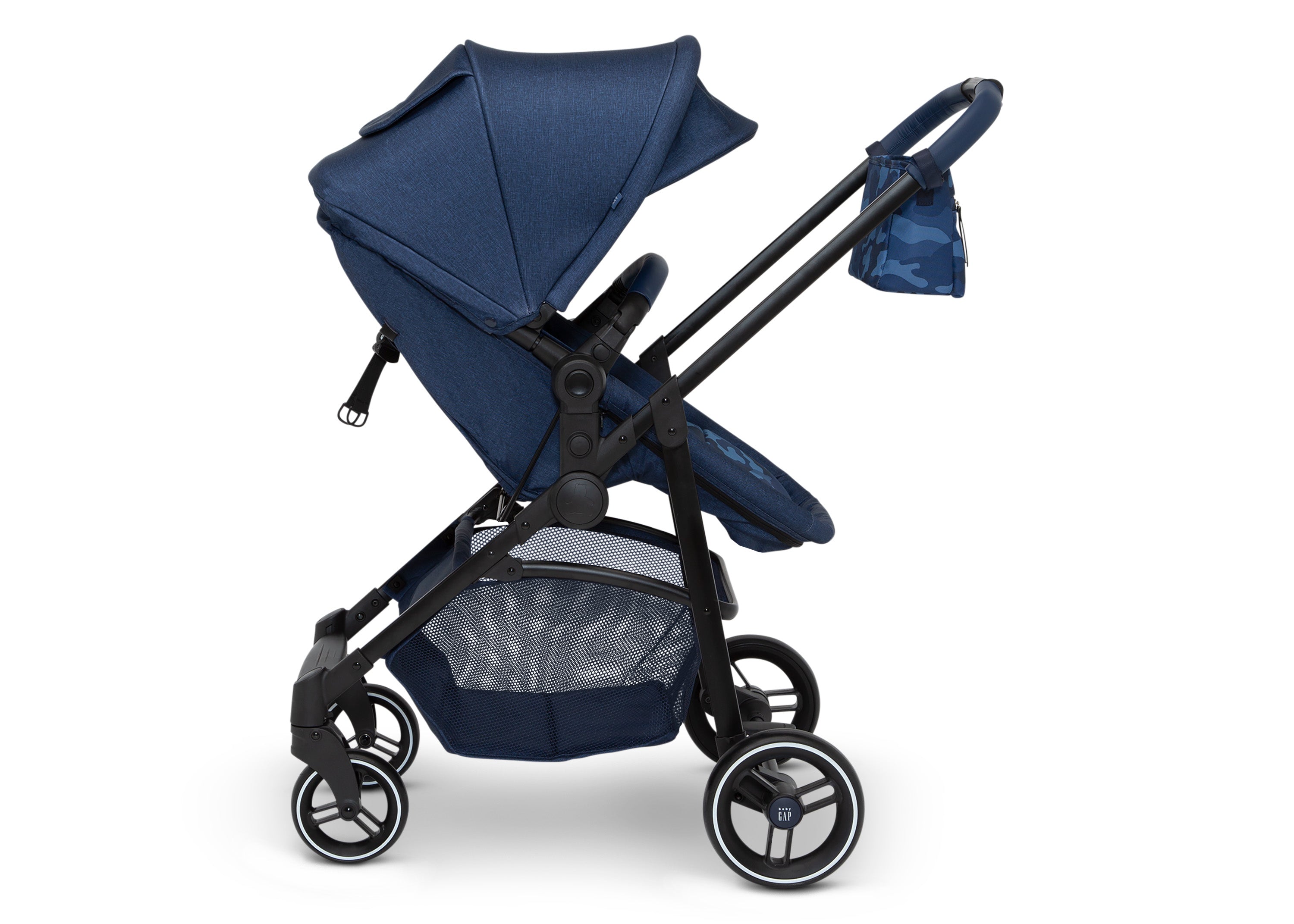 BabyGap 2-in-1 Convertible Carriage Stroller for Newborns & Toddlers - Lightweight Travel System for Shopping, Walks & Airplane Travel