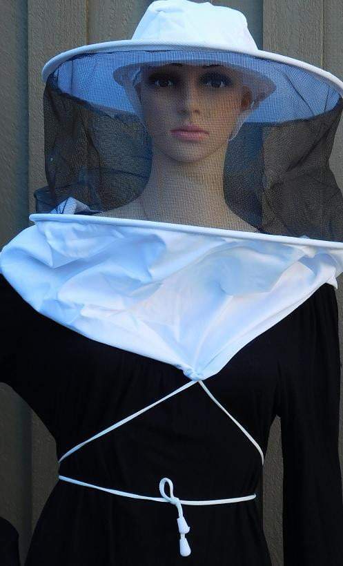 OZ ARMOUR Round Hat Veil With Strings - Elegant Sun Protection Hat for Women, Outdoor Garden Party & Beach Wedding Accessories