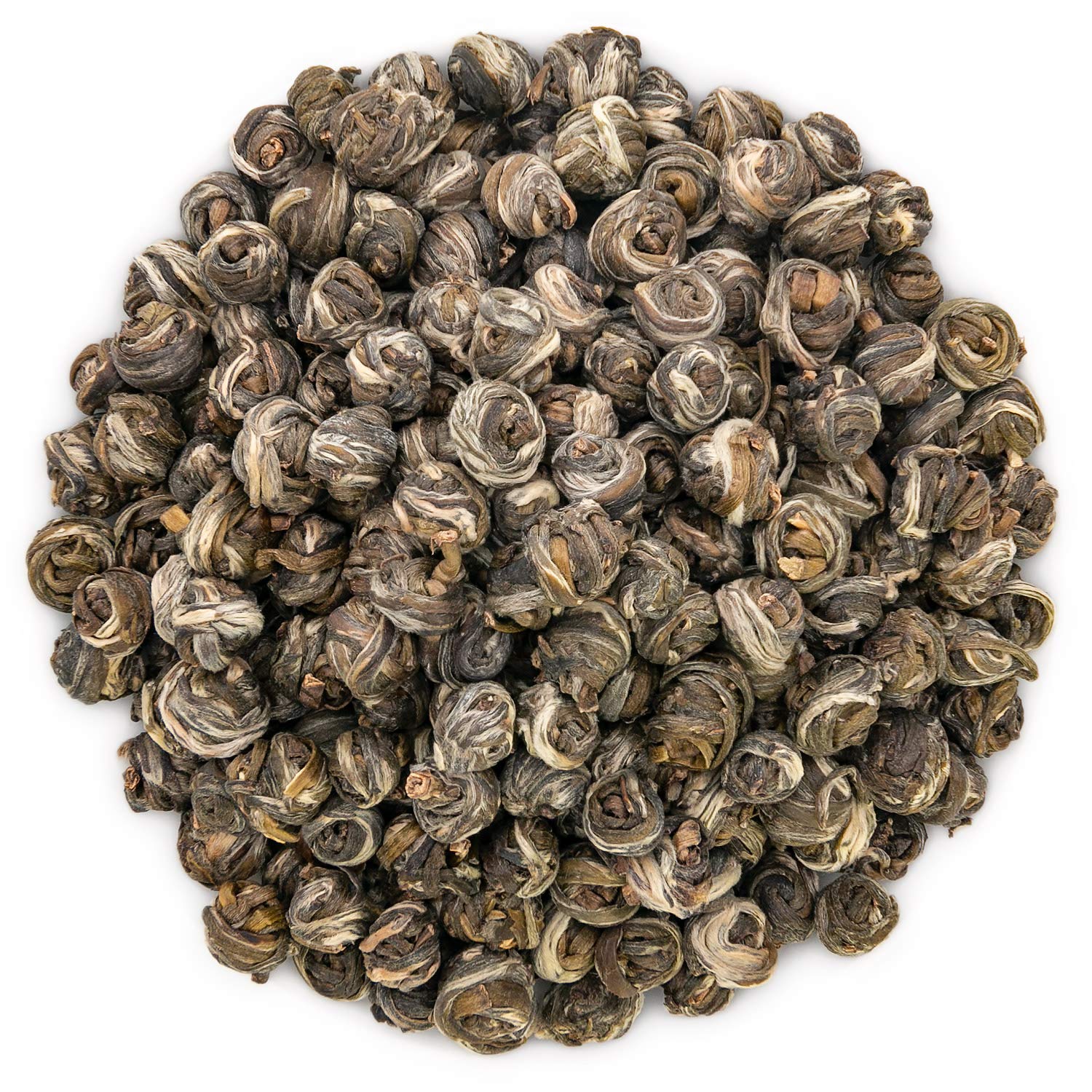 Premium Jasmine Pearls Tea Loose Leaf - Chinese Dragon Pearls Jasmine Green Tea (1st Grade) - Brew Hot or Iced Tea - 500g Resealable Ziplock Bag - Perfect for Relaxation, Meditation & Gift Giving