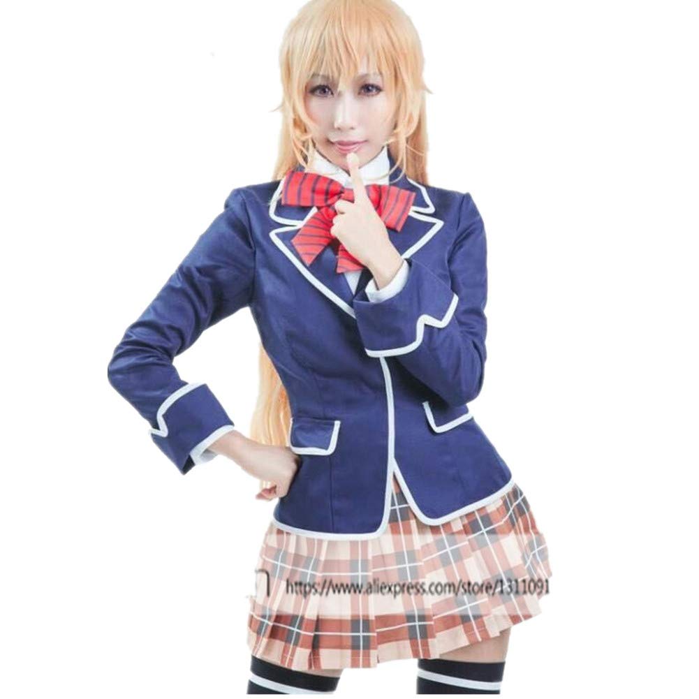Shokugeki no Soma Erina Nakiri Cosplay Costume Full Set with Wig | Anime School Uniform for Girls | Perfect for Cosplay Events, Halloween & Anime Conventions