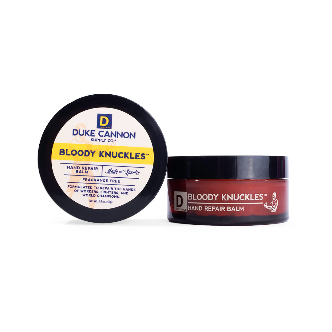 Duke Cannon Bloody Knuckles Hand Balm for Dry Cracked Skin – Moisturizing Hand Cream for Men – Ideal for Outdoor Work, Cold Weather & Tough Jobs