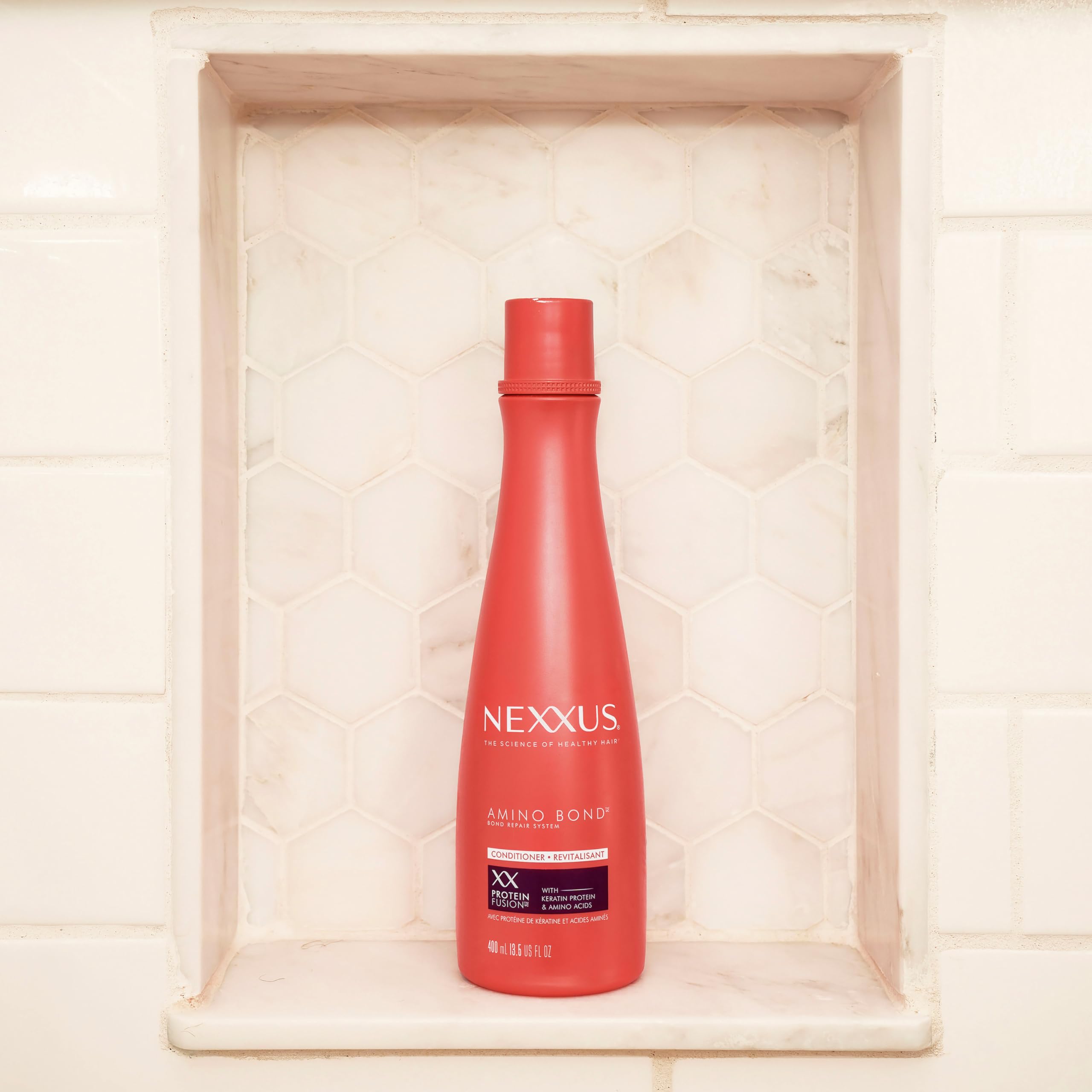 Nexxus Amino Bond Conditioner for Damaged Hair - Repairing Treatment with Keratin & Amino Acids (13.5 oz) | Salon-Quality Hair Care for Dry, Brittle & Color-Treated Hair