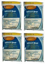 Kenmore 5055 50557 50558 Vacuum Bags - 12 Pack | Replacement Bags for Kenmore Vacuums | Ideal for Home Cleaning, Pet Hair Removal & Allergen Reduction