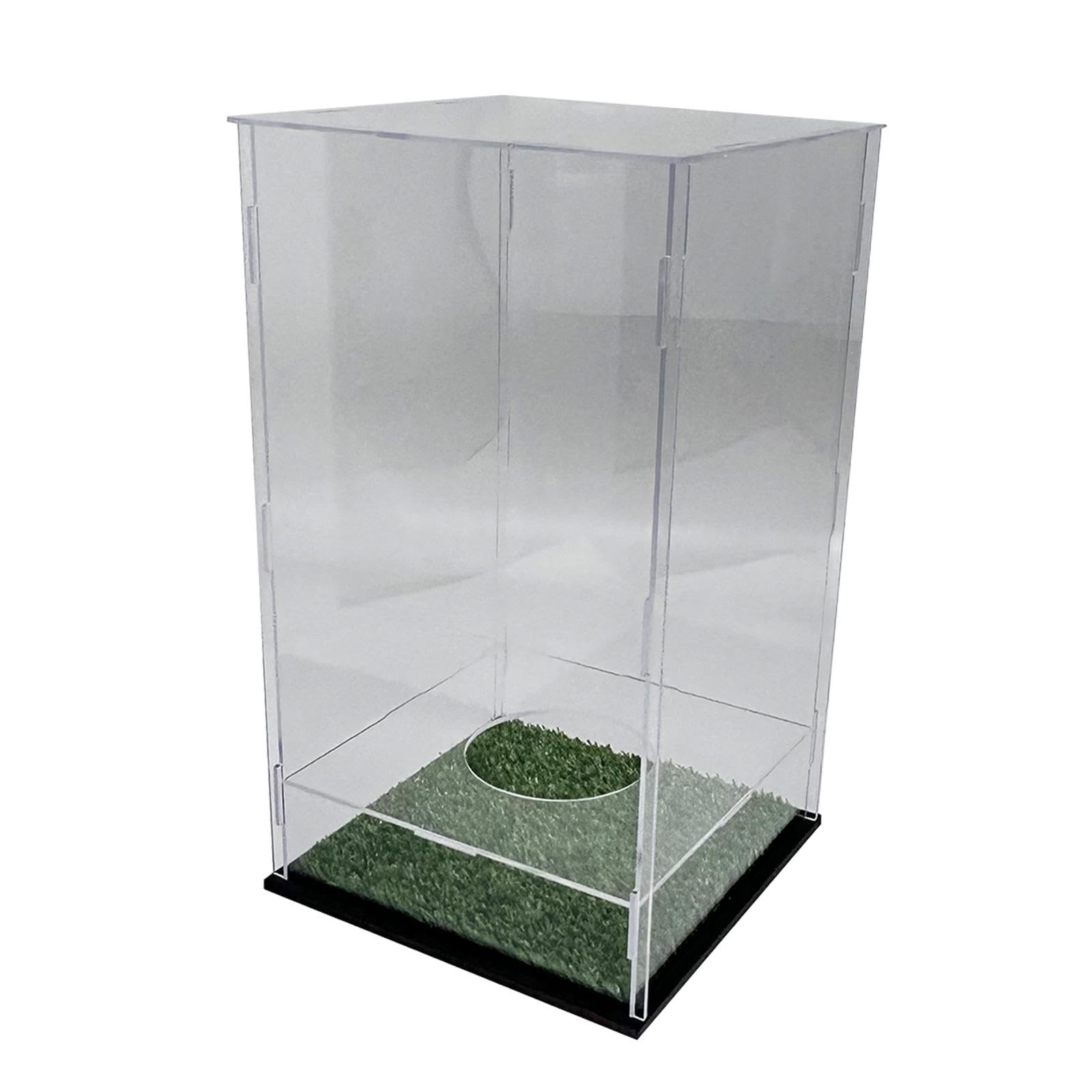 Simhoa Acrylic Football Display Case - Clear Protective Showcase Box for Rugby Balls & Sports Memorabilia - Portable Storage Stand for Collectibles, Trophies & Decor - Perfect for Home, Office or Sports Fan Cave Display
