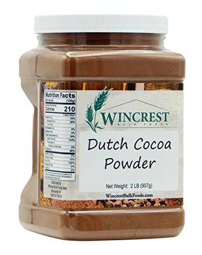 Premium Dutch Processed Cocoa Powder - 2 Lb (32 oz) Natural Unsweetened Baking Cocoa for Cakes, Brownies & Hot Chocolate Drinks