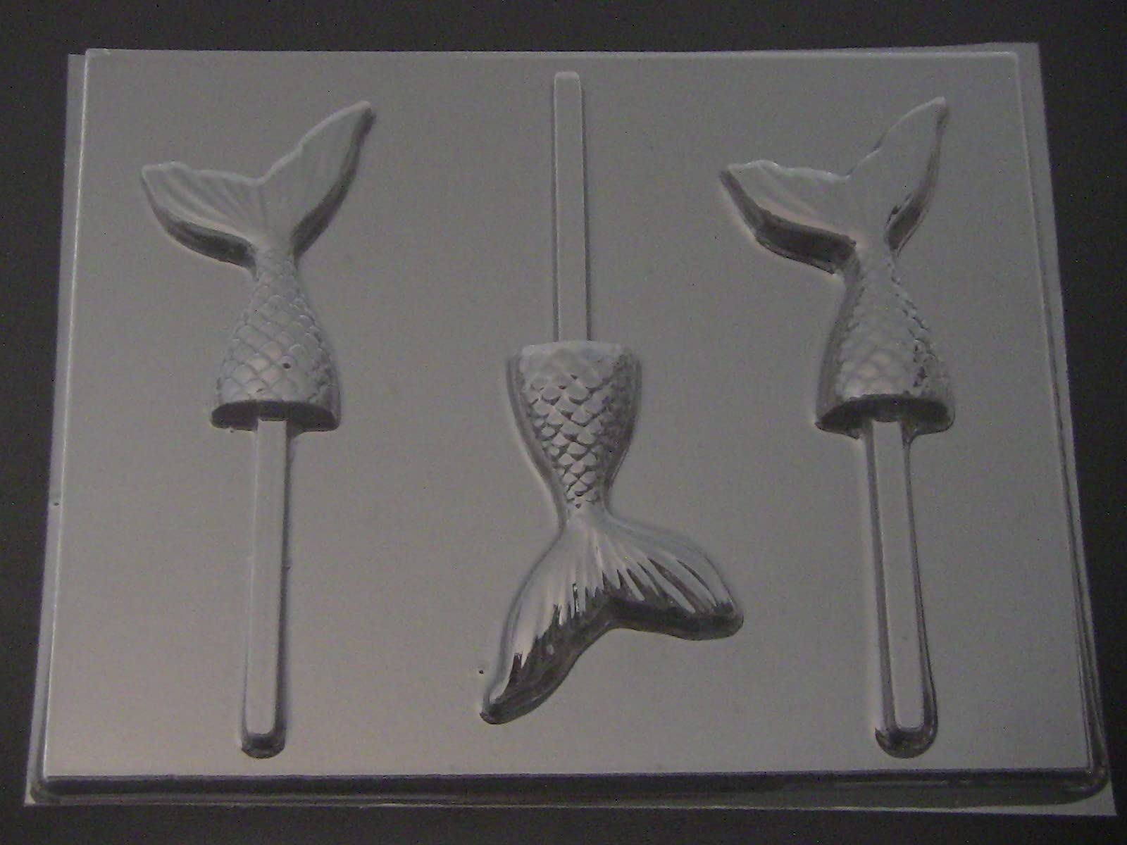 Mermaid Tail Chocolate Candy Lollipop Mold - Clear Silicone Baking Mold for DIY Candy Making, Cake Decorating, Party Favors - Perfect for Birthday Parties, Baby Showers & Holiday Treats