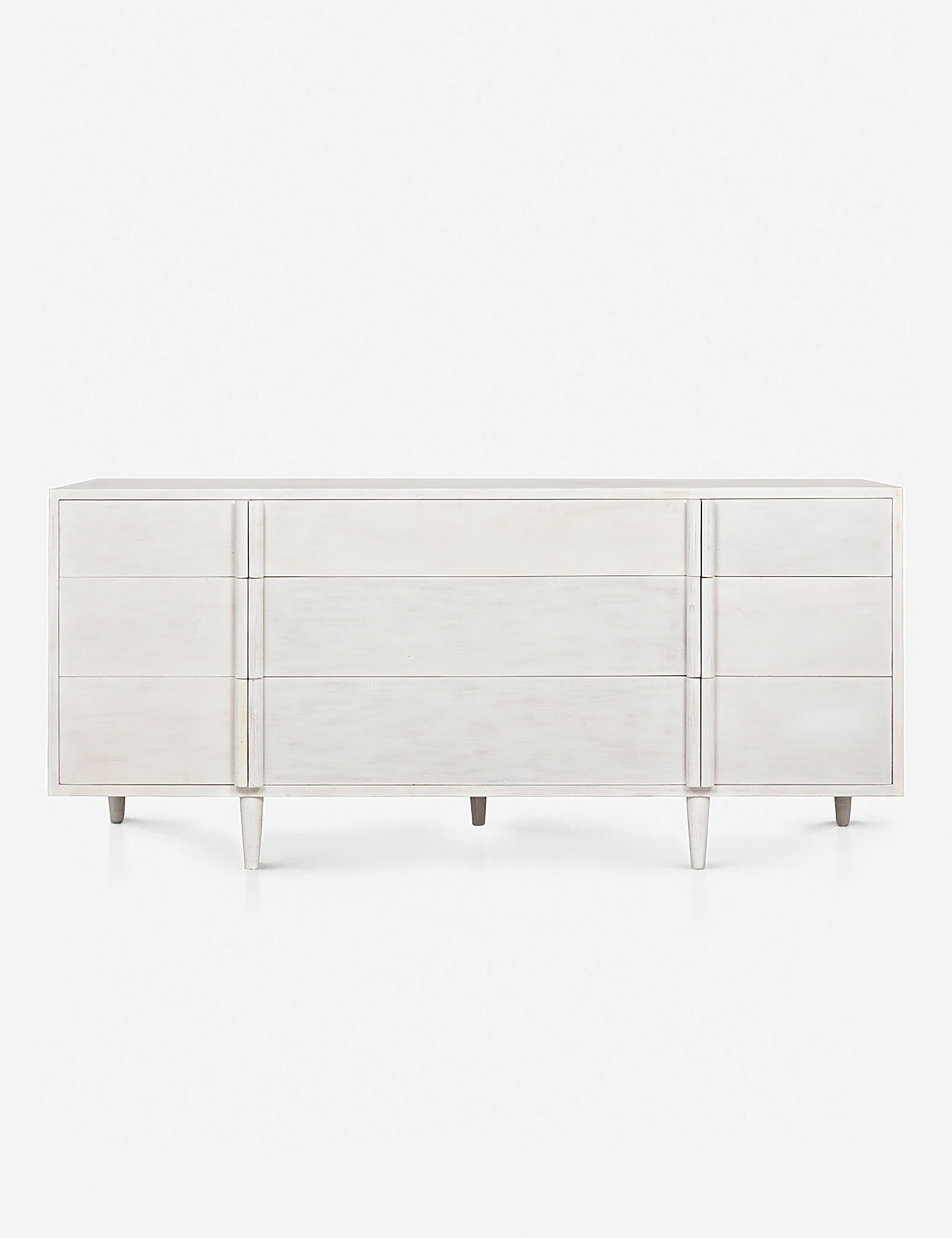 Modern 6-Drawer Wooden Dresser for Bedroom - Maci Dresser with Mirror, Sturdy Storage Organizer for Clothes, Bedroom Furniture - Perfect for Home, Apartment, and Dorm Room Organization