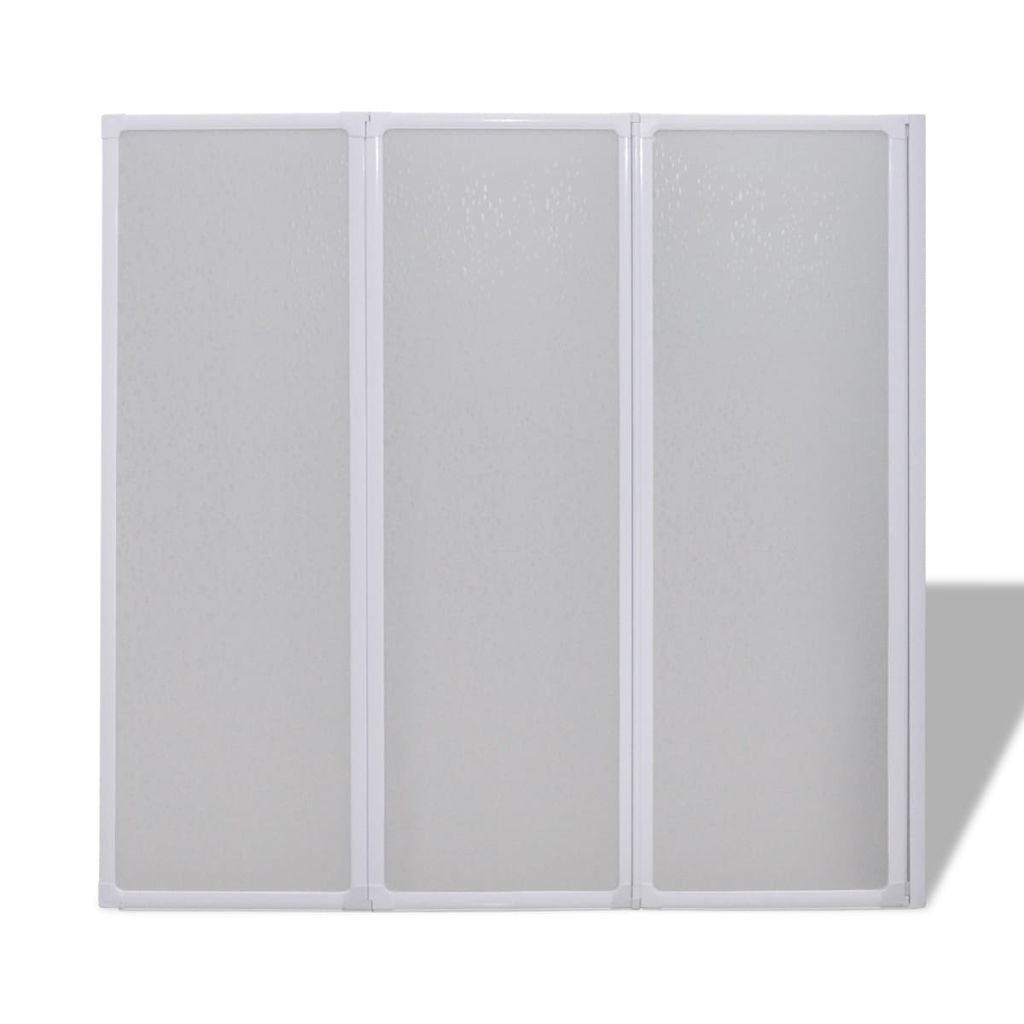 Foldable Shower Bath Screen - 3-Panel Aluminum Folding Bath Tub Enclosure (117 x 120 cm) - Waterproof & Space-Saving for Small Bathrooms - Perfect for Modern Homes & Apartments