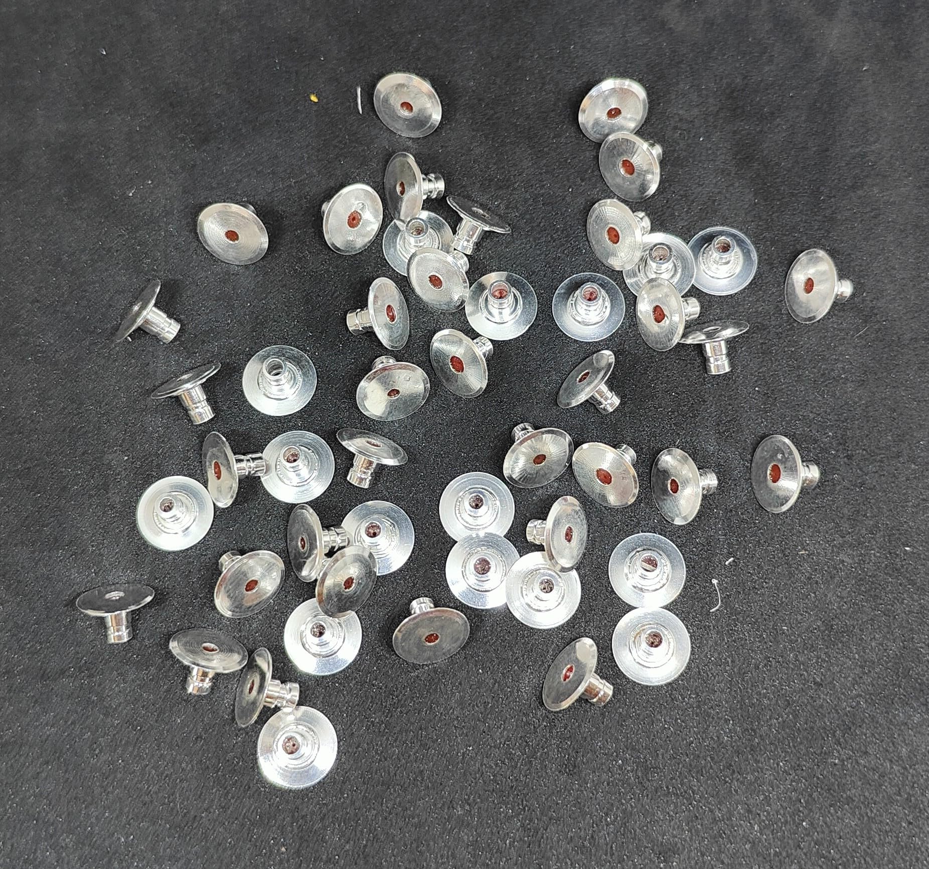 50 Pcs Silver Bullet Earring Backs - Premium Metal & Silicone Earring Stoppers for Secure Fit - Silver Plated Brass Clutch Backs - Ideal for Stud Earrings, Daily Wear & Sensitive Ears