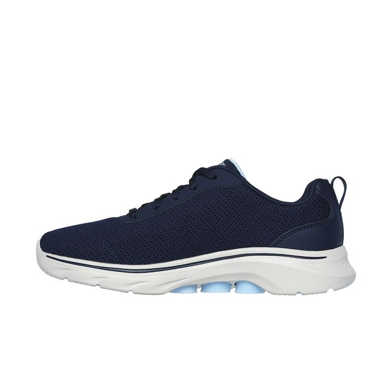 GO WALK 7 Comfortable Slip-On Walking Shoes for Men & Women - Lightweight & Breathable Sneakers for Walking, Travel & Everyday Wear (Style: 125207/NVLB)
