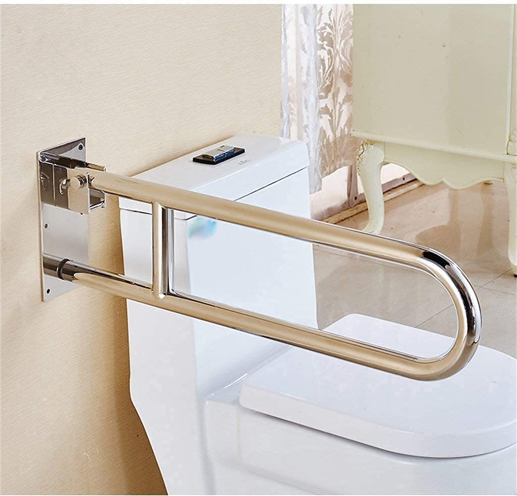 Foldable Safety Grab Bar - Adjustable Bathroom Support Rail for Toilet (24.5 Inches) - Non-Slip Shower Handle & Elderly Assist Device - Perfect for Seniors, Disabled & Post-Surgery Recovery