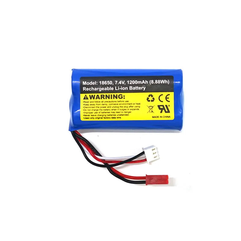 7.4V 1200mAh Rechargeable Li-ion Battery for SG1603/1604 & UDI 1603/1604 Pro RC Cars - Long Lasting Power for Remote Control Vehicles, Drones, and Hobby Racing (1 Pack)
