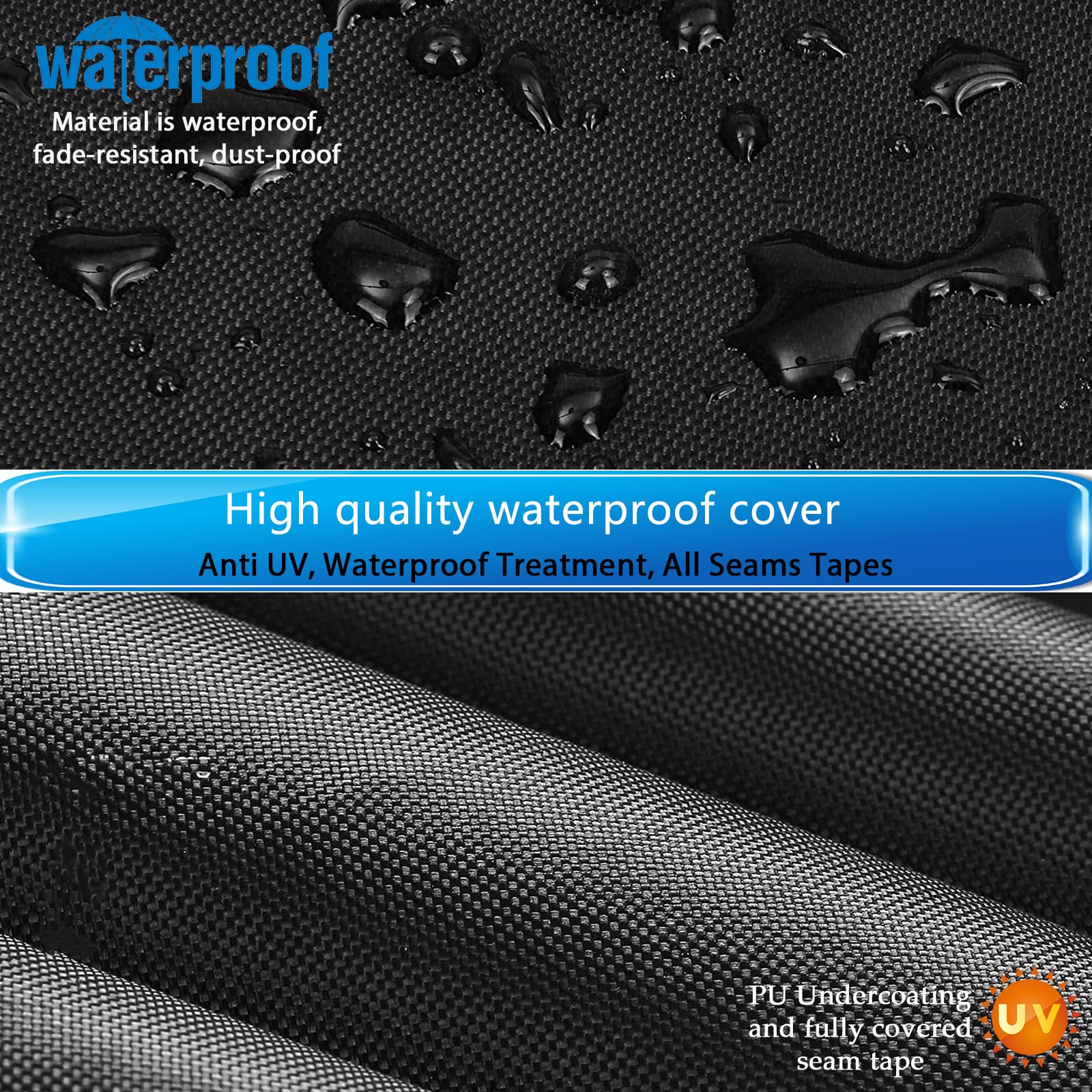 Heavy Duty Waterproof Tractor Cover - 600D Oxford Fabric with UV Protection & Dustproof - Universal Fit (189
