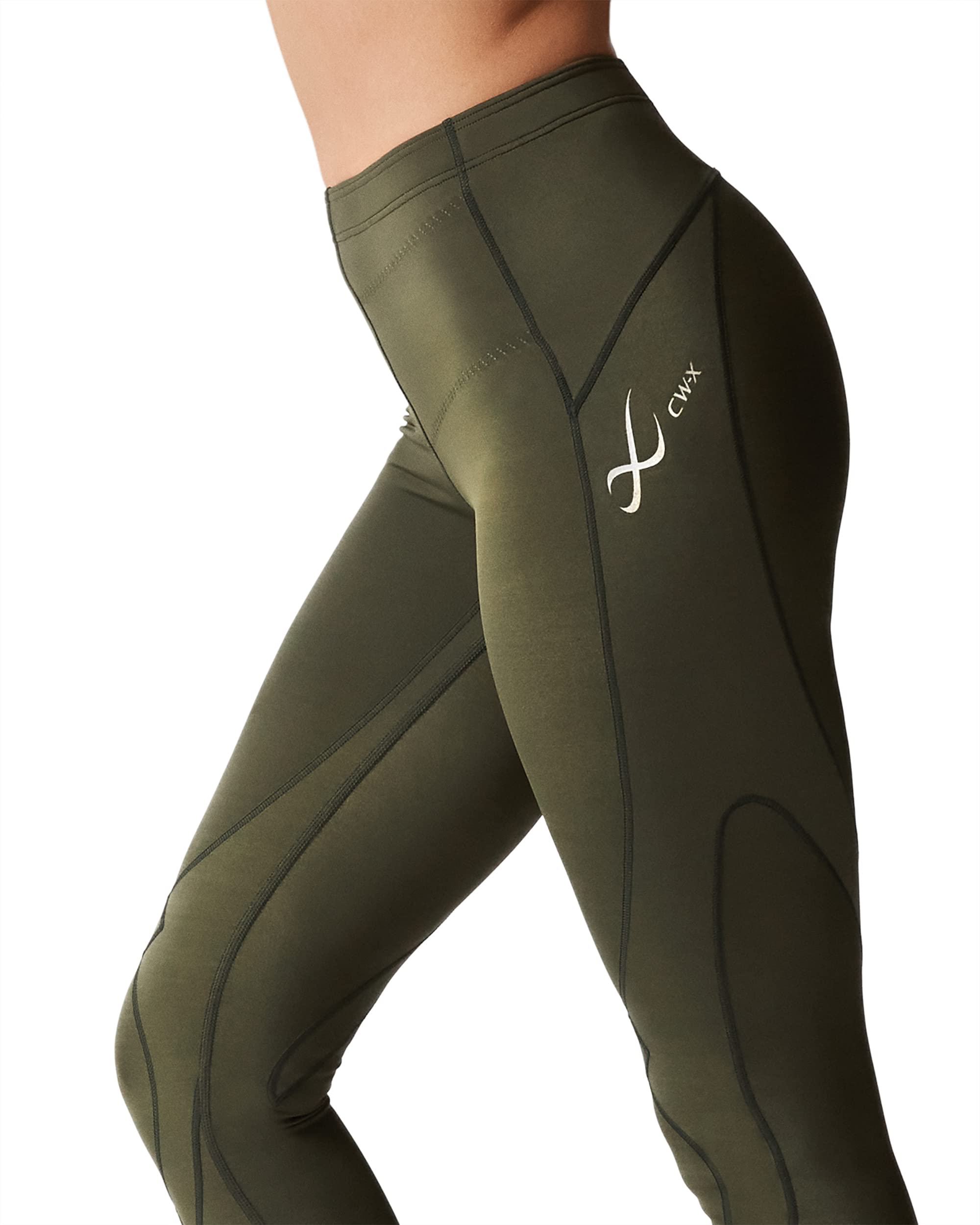 CW-X Women's Stabilyx Joint Support 3/4 Capri Compression Tight Pants for Running, Yoga & Workouts - Knee & Hip Support for Active Women
