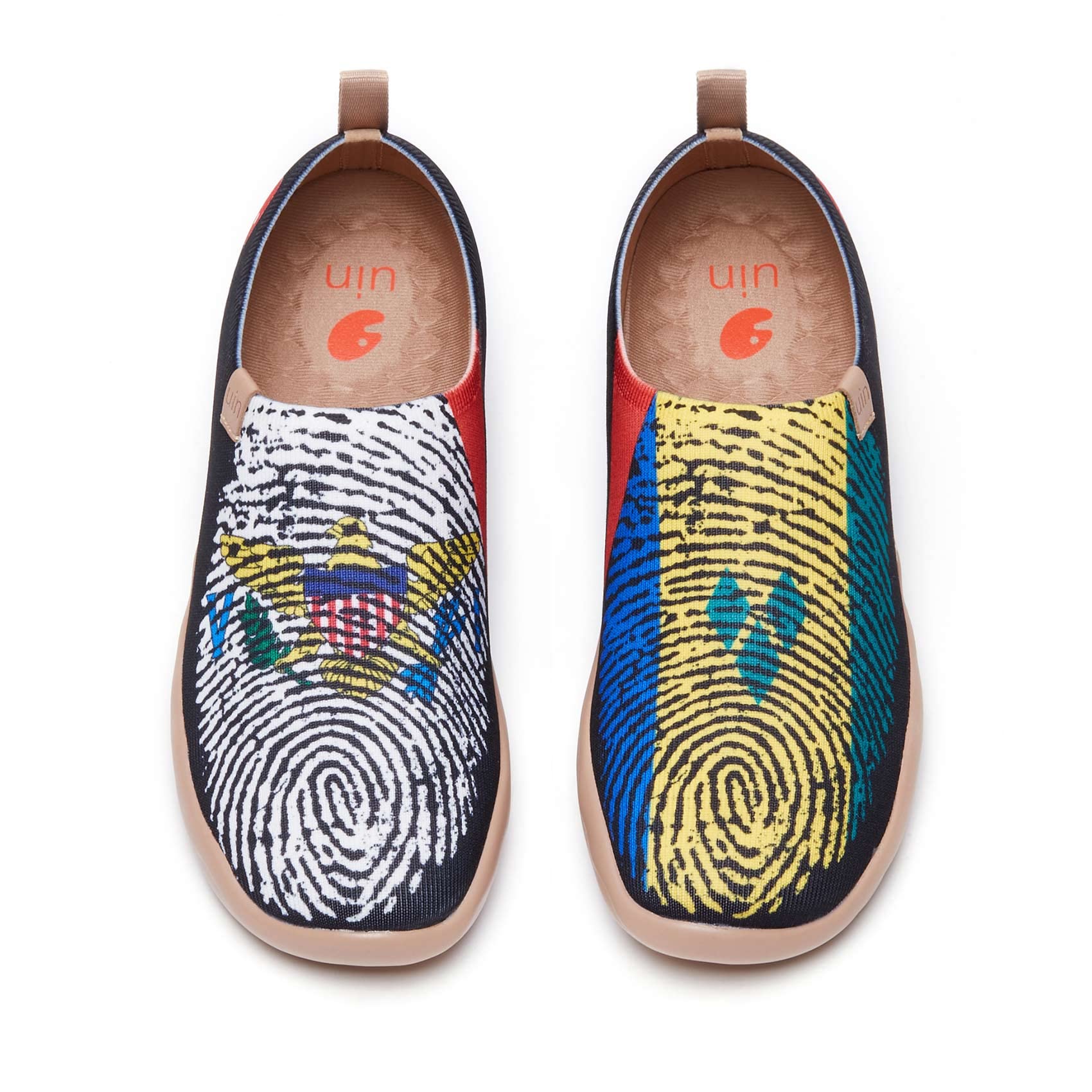 UIN Women's Art Painted Slip-On Travel Shoes | Lightweight Knit Loafers | Comfortable Casual Sneakers | Toledo Ⅱ | Perfect for Walking, Travel & Everyday Wear